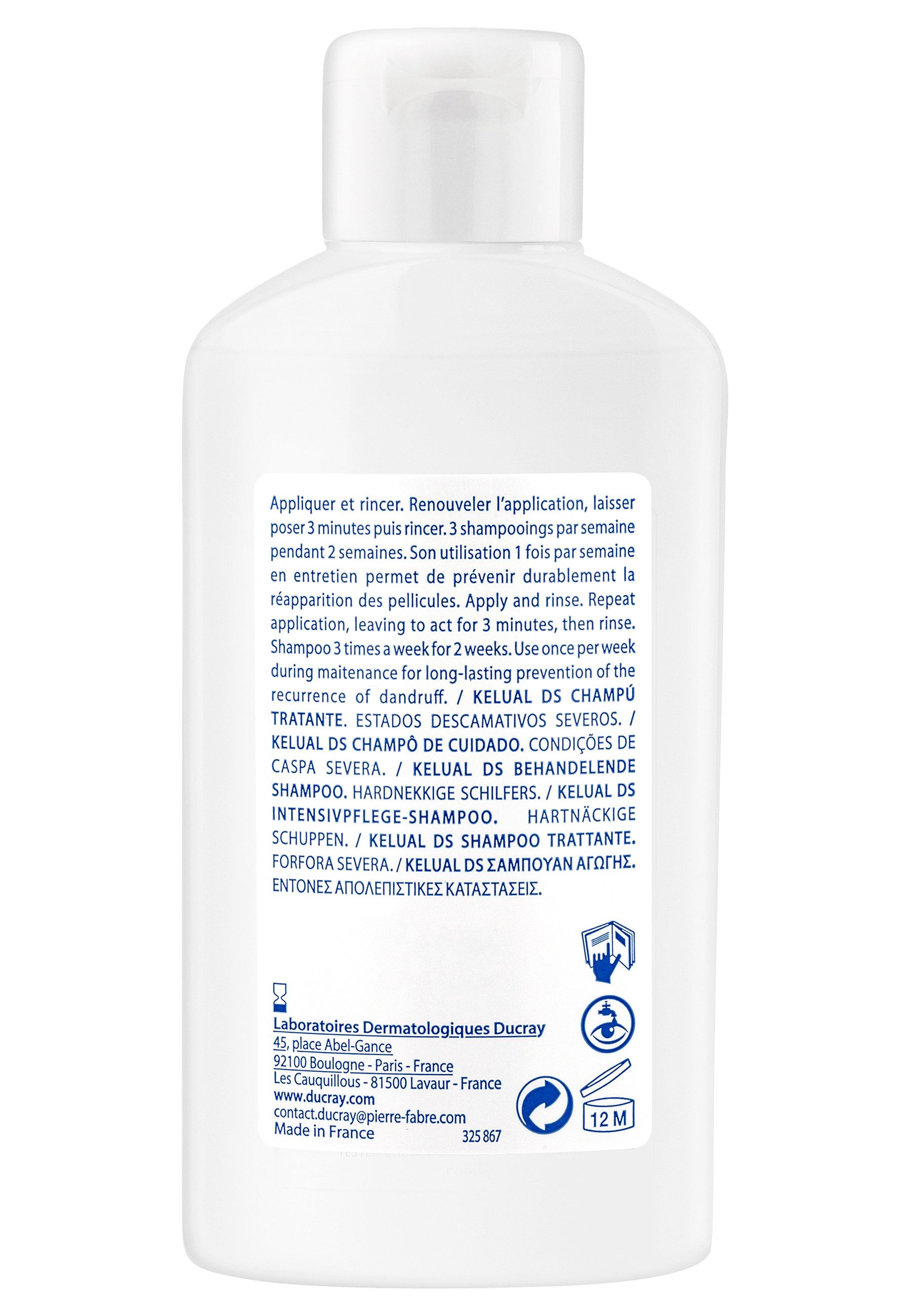 Ducray Haarshampoo KELUAL DS Anti-Schuppen Intensivpflege-Shampoo, 8 Wochen Anti-Rückfall-Wirkung