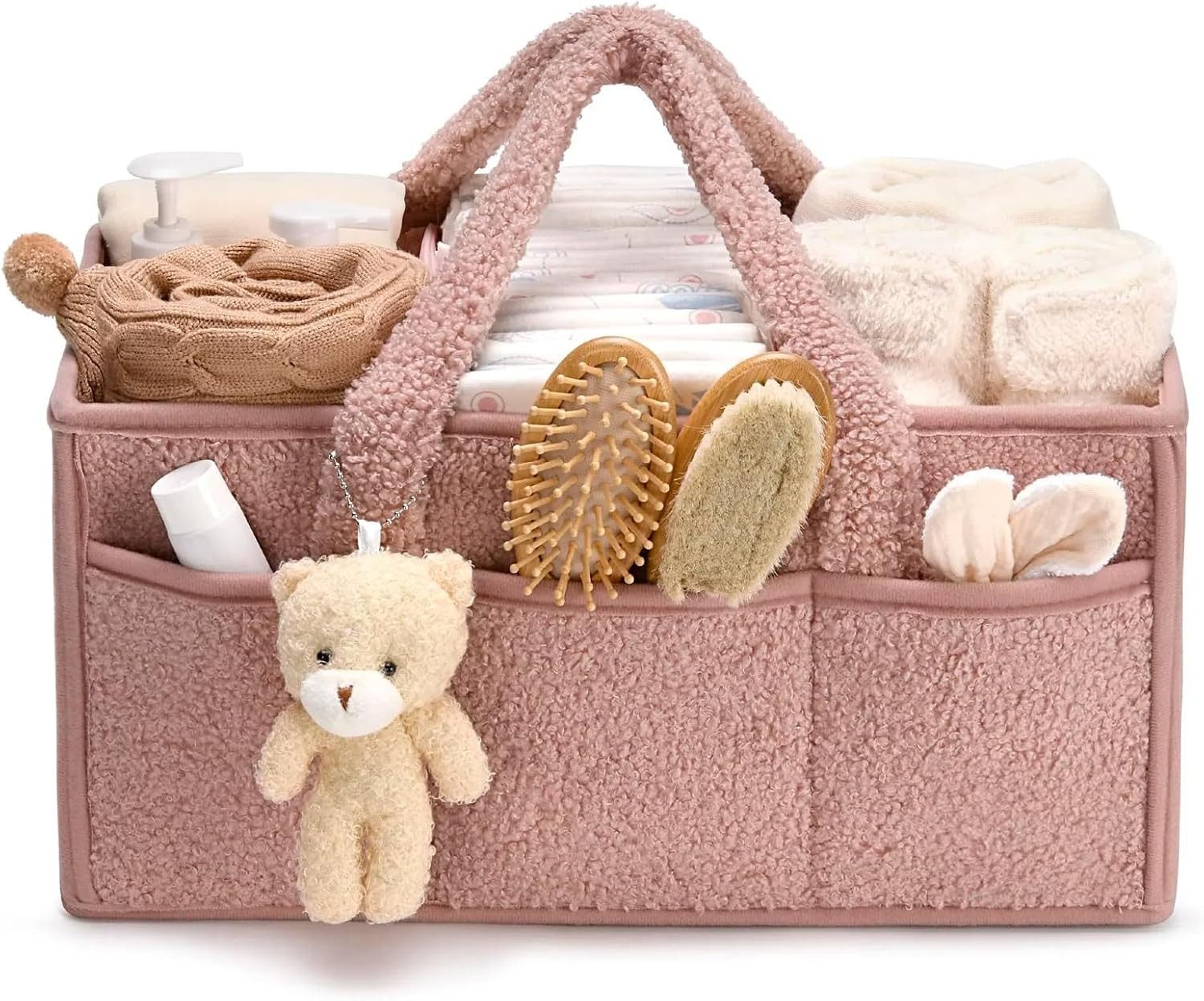 nsihing Wickeltasche Wickeltisch Organizer, Tragbarer Wickelkorb
