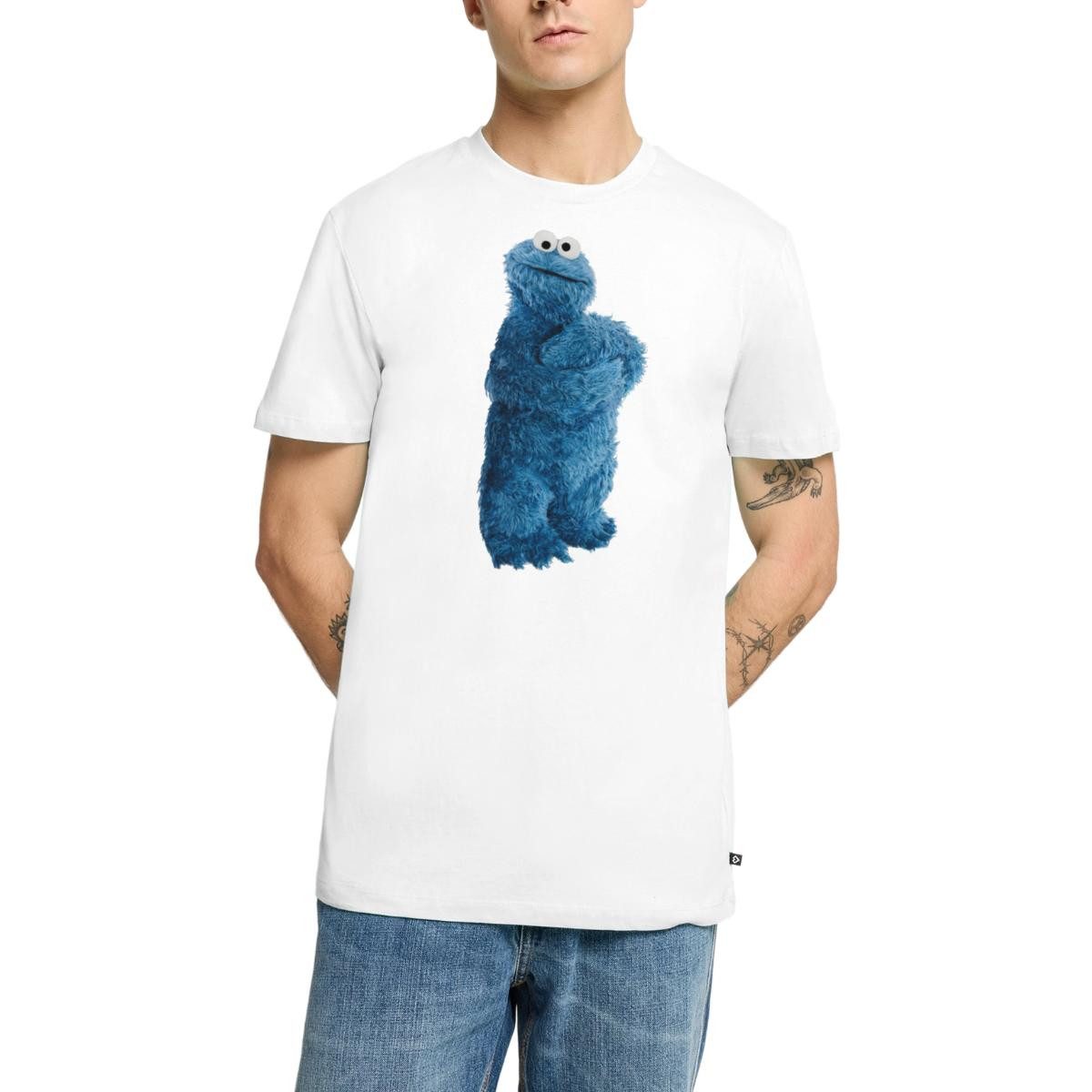Spreadshirt T-Shirt Sesamstraße Krümelmonster Pose Männer Premium T-Shirt (1-tlg)