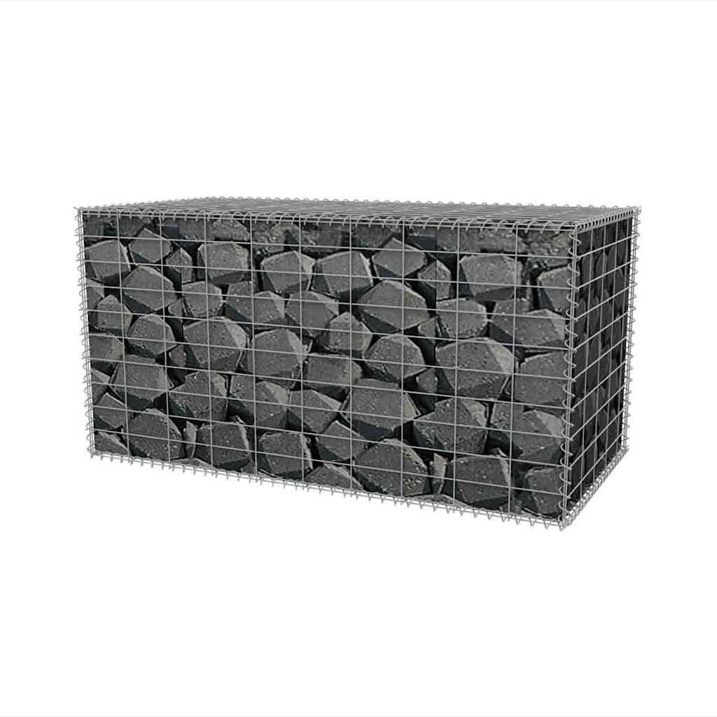 vidaXL Gartenzaun Gabionenkorb Stahl 100×50×50 cm, (1-St) günstig online kaufen