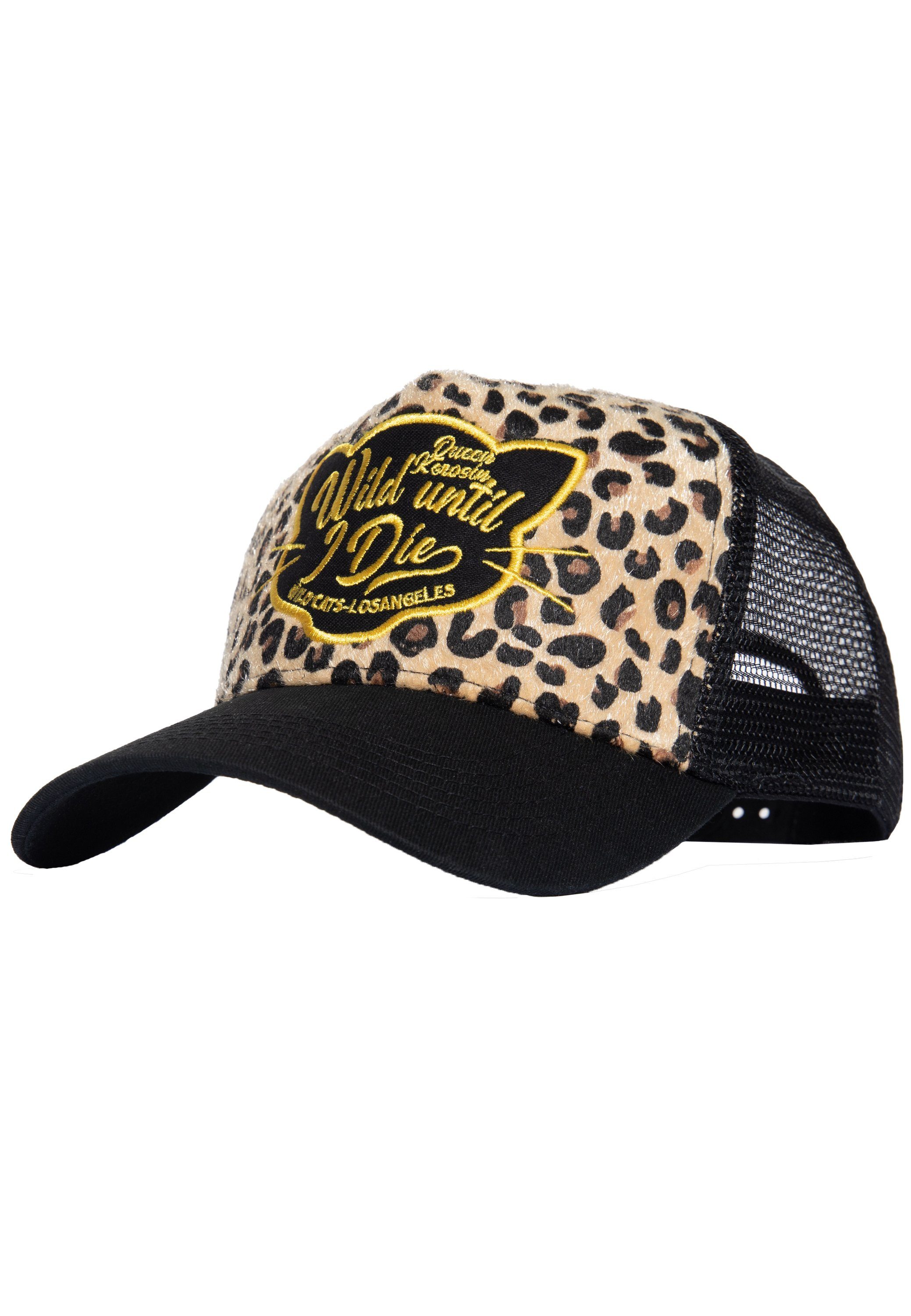 QueenKerosin Trucker Cap Wildcats (1-St) mit Leopardenoptik günstig online kaufen