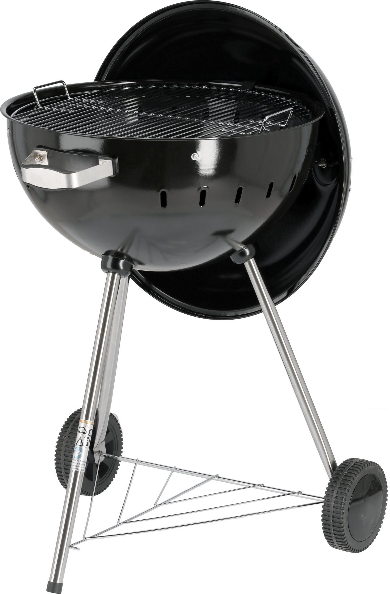 TRIZERATOP Holzkohlegrill Runder Holzkohlegrill, Kugelgrill 54cm mit Thermometer, schwarz, Runder Holzkohlegrill, Kugelgrill 54cm mit Thermometer, schwarz, Runder Holzkohlegrill, Kugelgrill 54cm mit Thermometer, schwarz