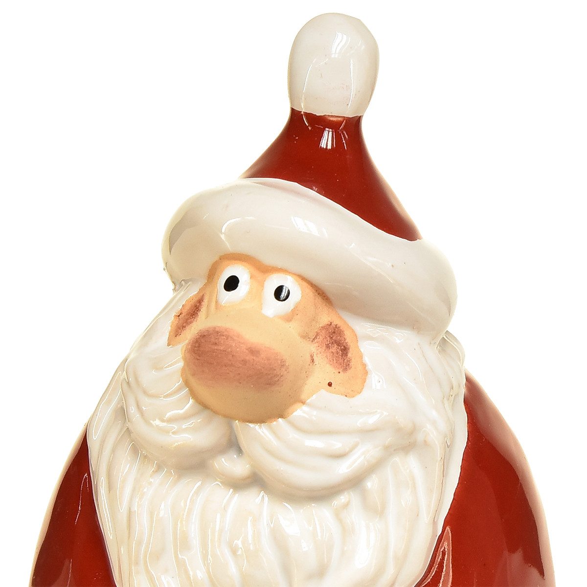 Florists Products Weihnachtsmann Weihnachtsmann-Figur Set 13 cm Rot – Keramik Dekoration, 2 Stück