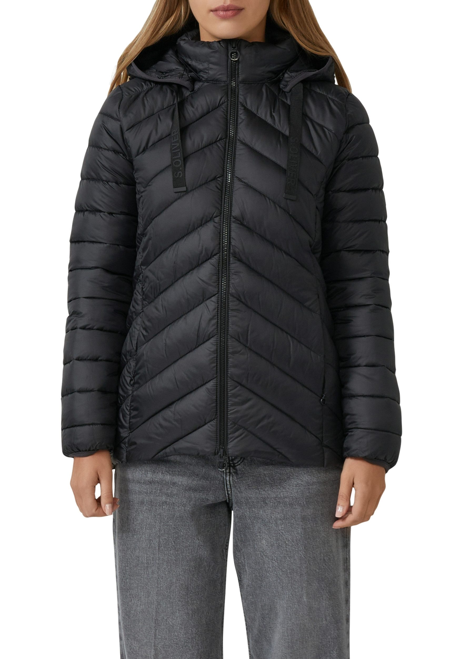s.Oliver Steppjacke - leichte Jacke mit abnehmbarer Kapuze - Outdoor-Jacke günstig online kaufen