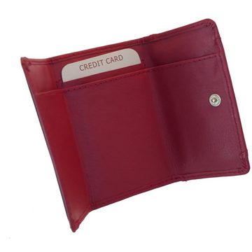 JOCKEY CLUB Geldbörse MINI Wickel Portemonnaie, kleines Münz.- und Scheinfach, 2 Kartenfächer mit RFID-Schutz, Echtleder