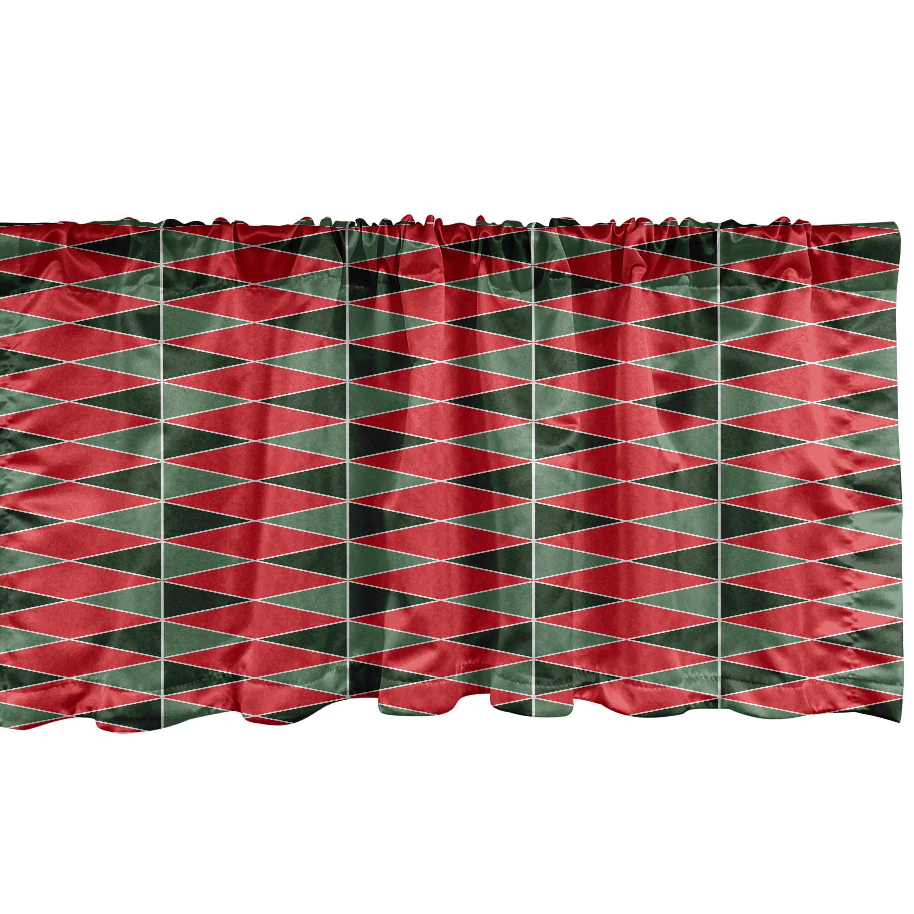 Weihnachten Scheibengardine Shapes Küche Volant Abakuhaus, Dekor Geometrisch Microfaser, mit Schlafzimmer Stangentasche, Vorhang für