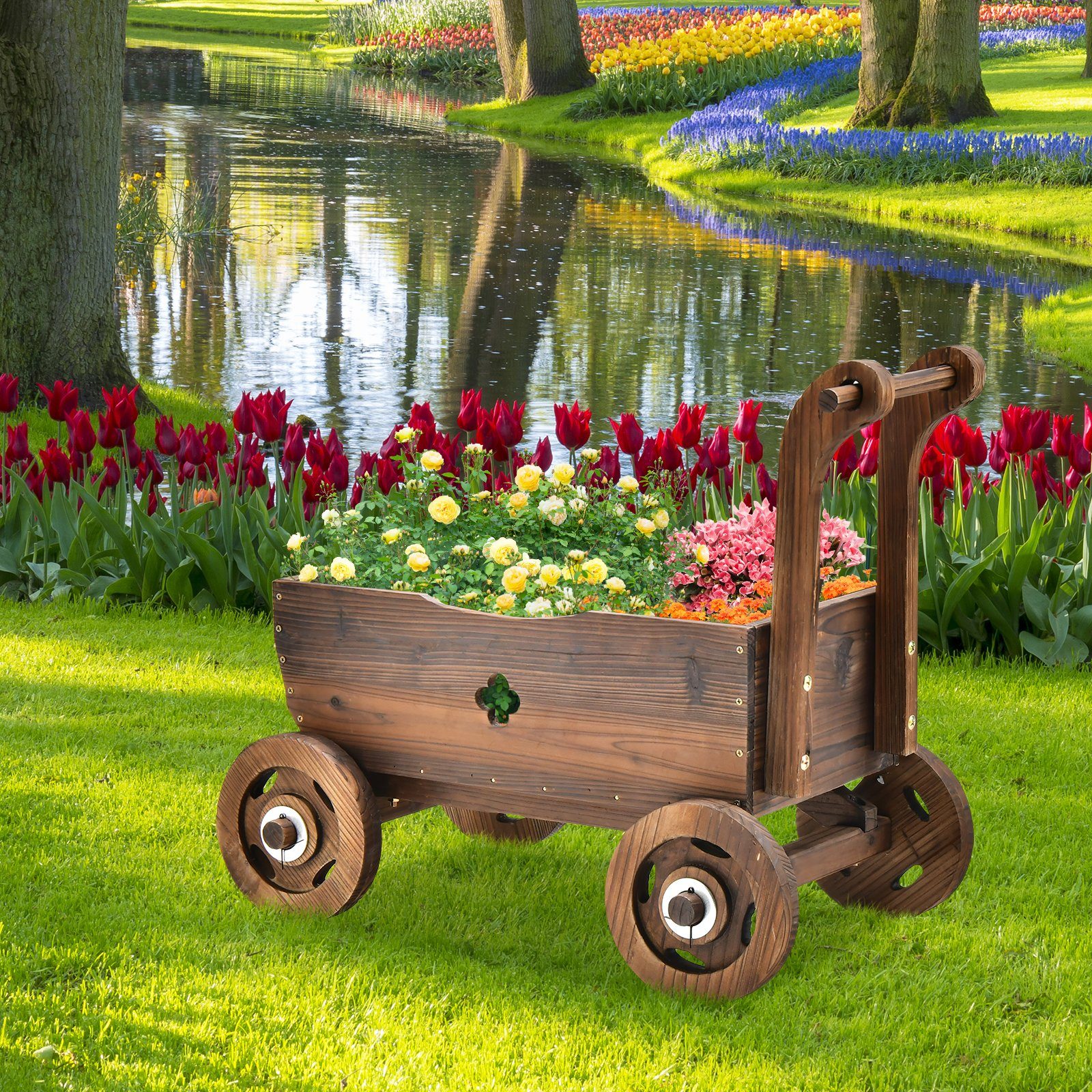 COSTWAY Blumenständer, Blumenwagen mit Rädern & günstig online kaufen