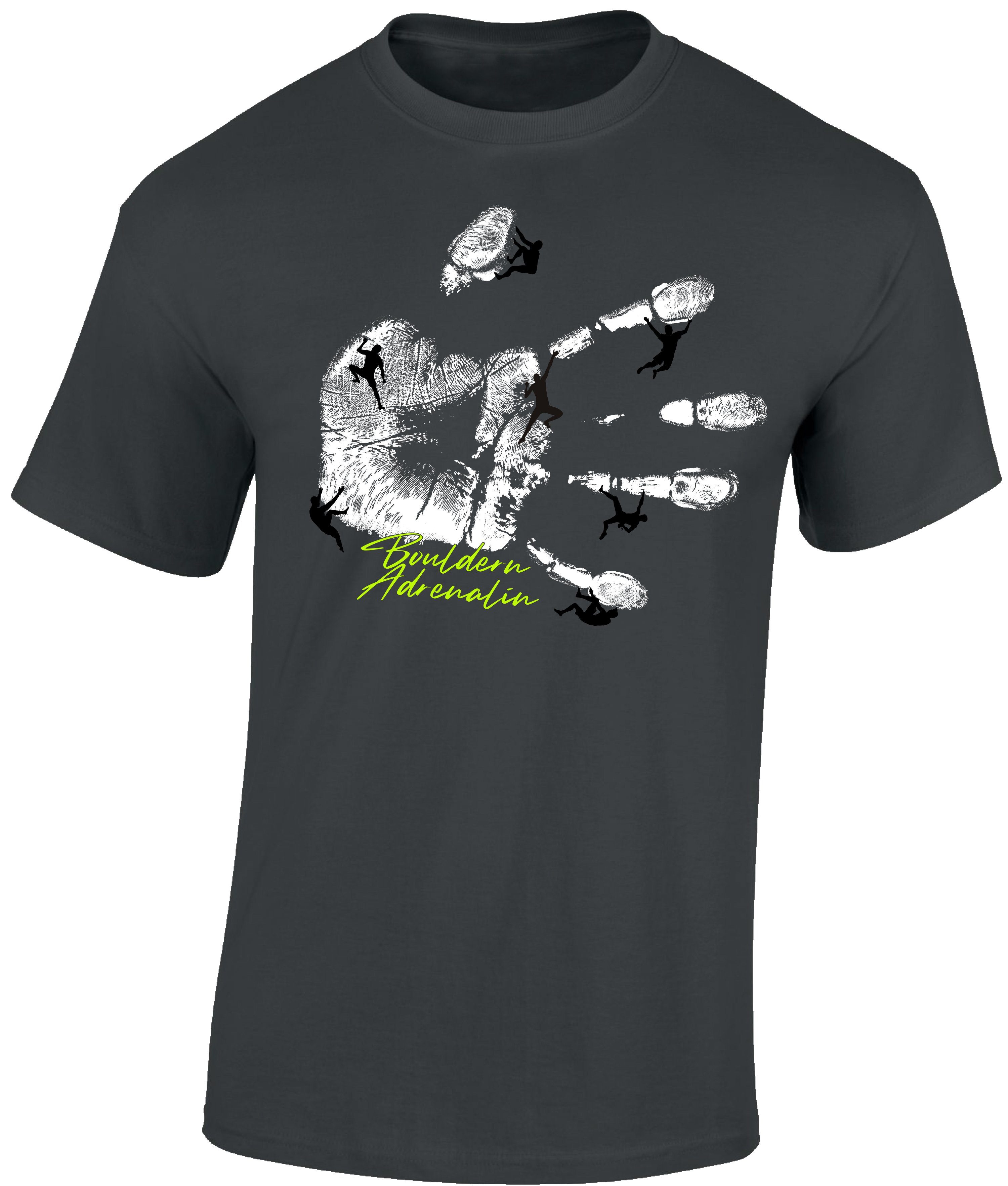 Baddery Print-Shirt Kletter Shirt: "Bouldern Adrenalin" günstig online kaufen