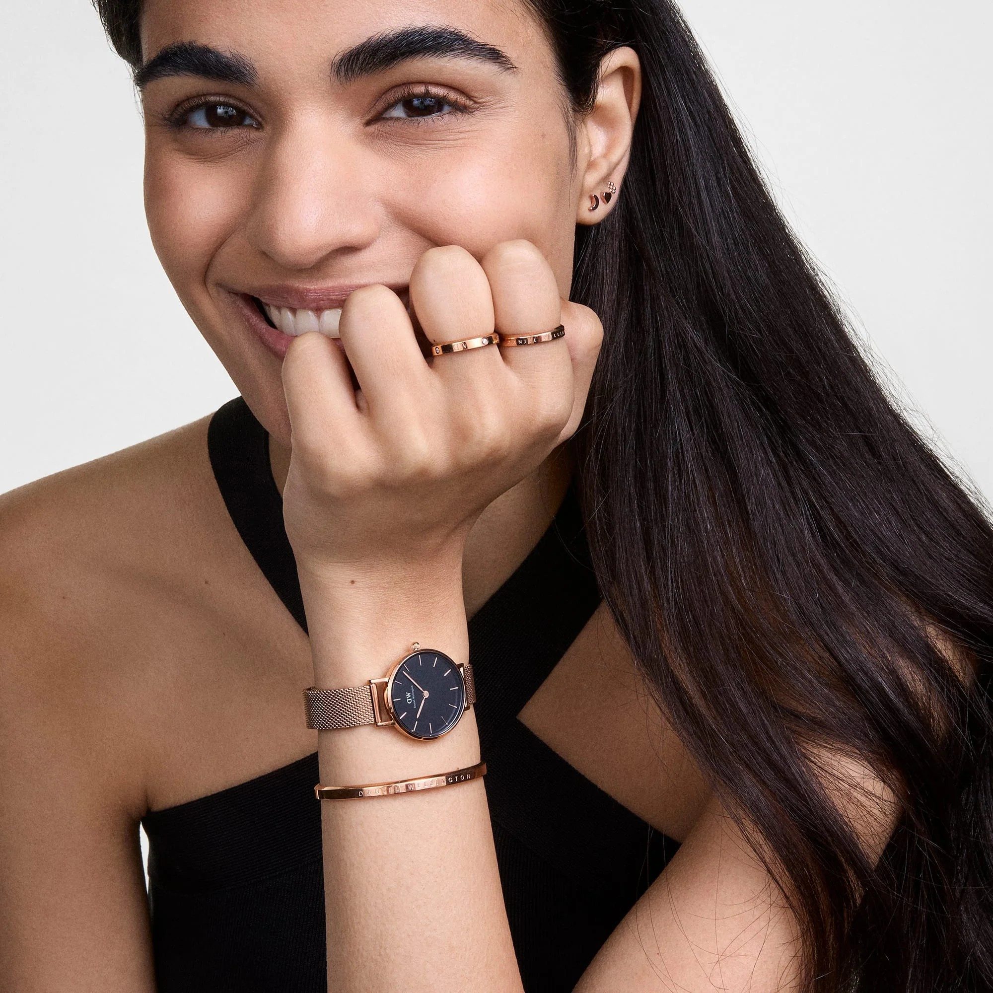Daniel Wellington Quarzuhr Petite Melrose Black