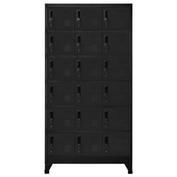 vidaXL Aktenschrank Schließfachschrank Schwarz 90x40x180 cm Stahl