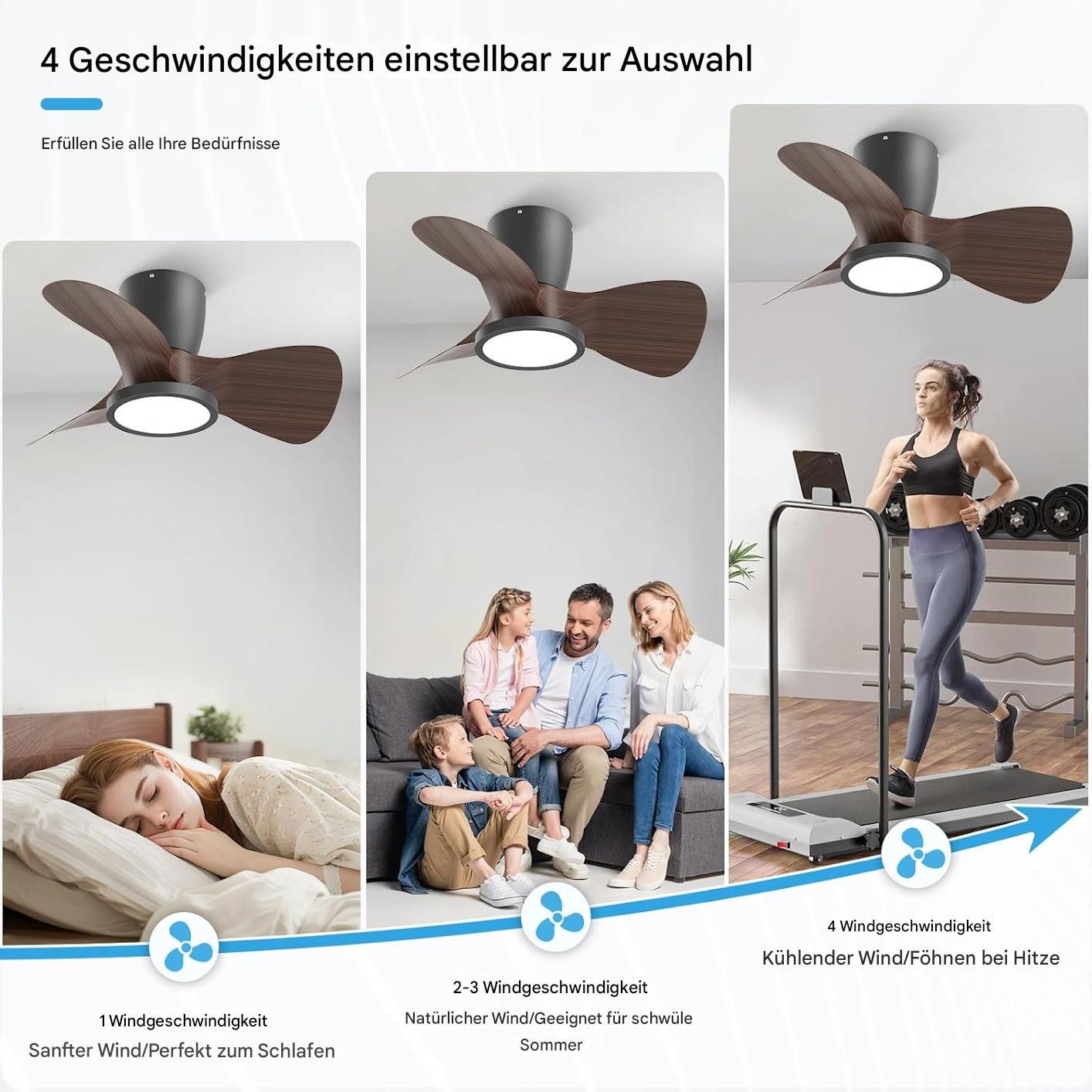 Tukrool Deckenventilator Φ 61cm Deckenventilator mit günstig online kaufen