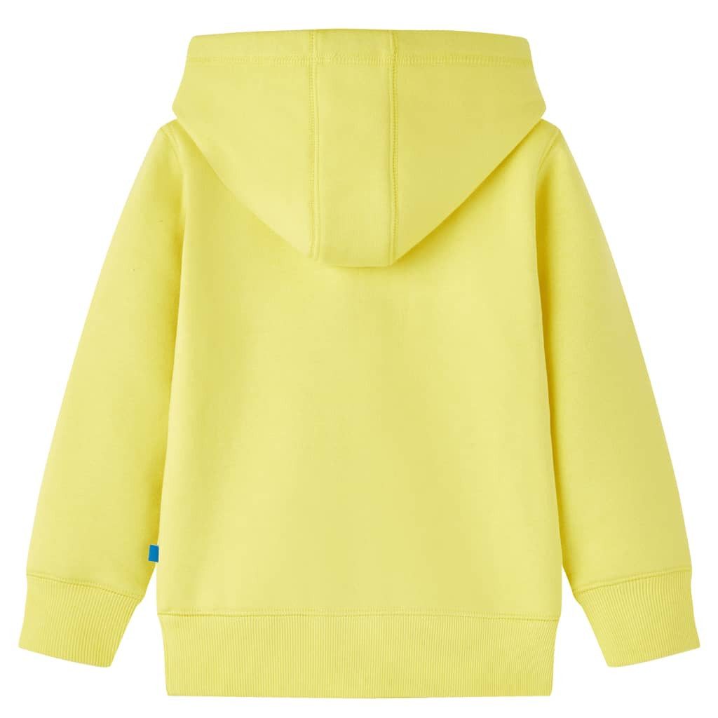 vidaXL Kapuzenpullover Kinder-Kapuzenpullover mit Reißverschluss Hellgelb 104