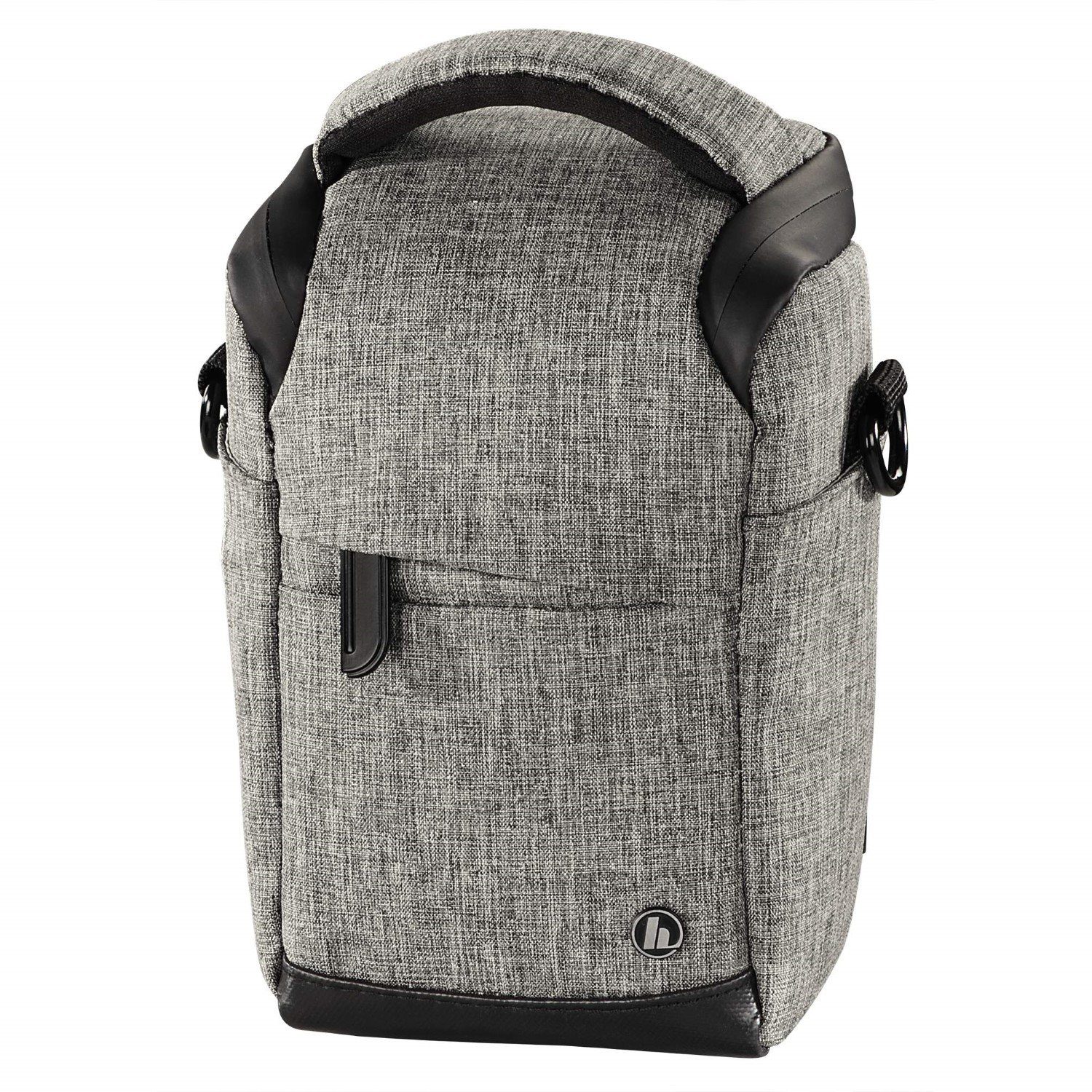 Hama Kameratasche Kamera-Tasche Grau Foto-Tasche Universal, Case Schultergurt Tragegriff Zubehör-Fächer Digitalkamera Systemkamera