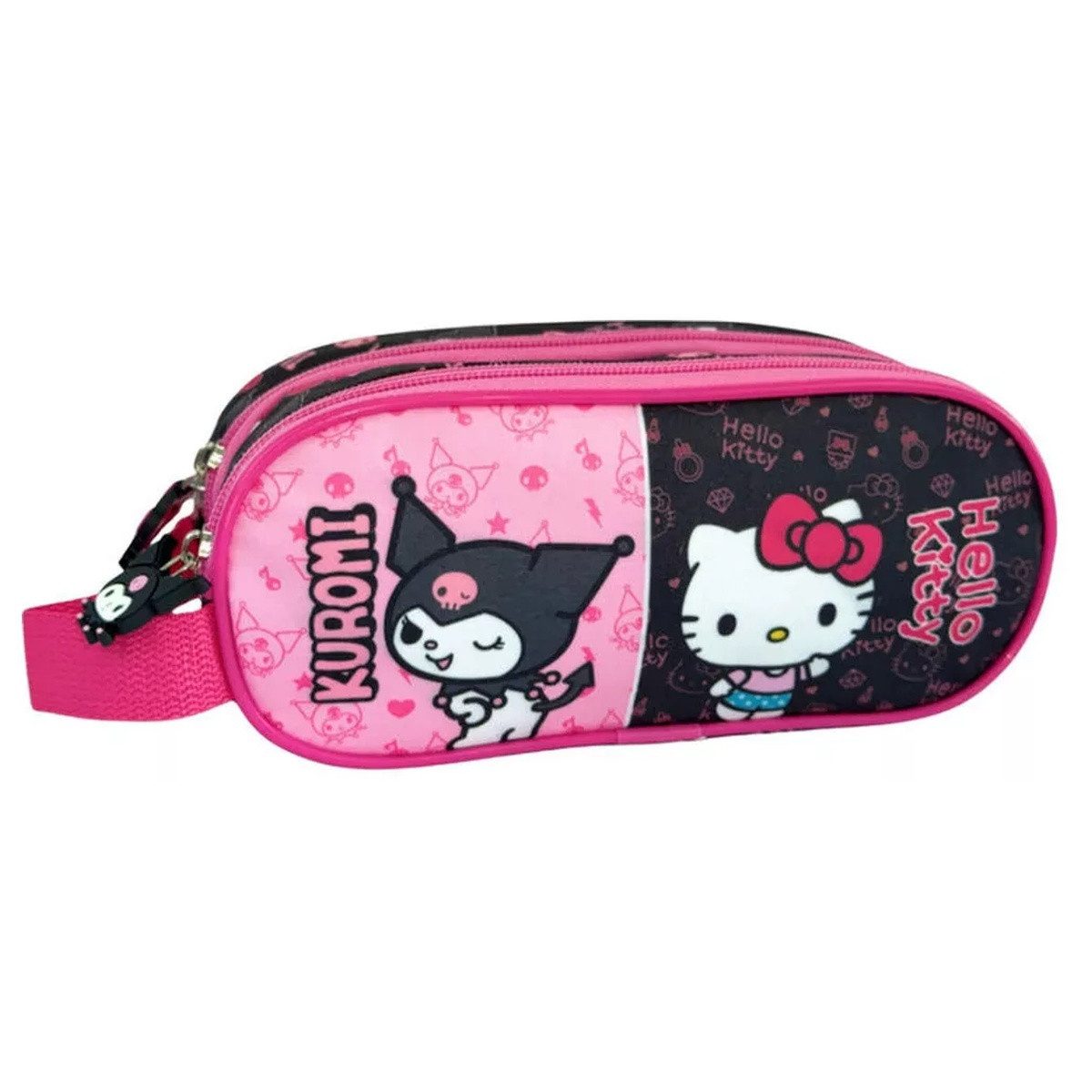 Hello Kitty Federmäppchen Hello Kitty & Kuromi Stifteetui mit 2 Fächern 23 cm