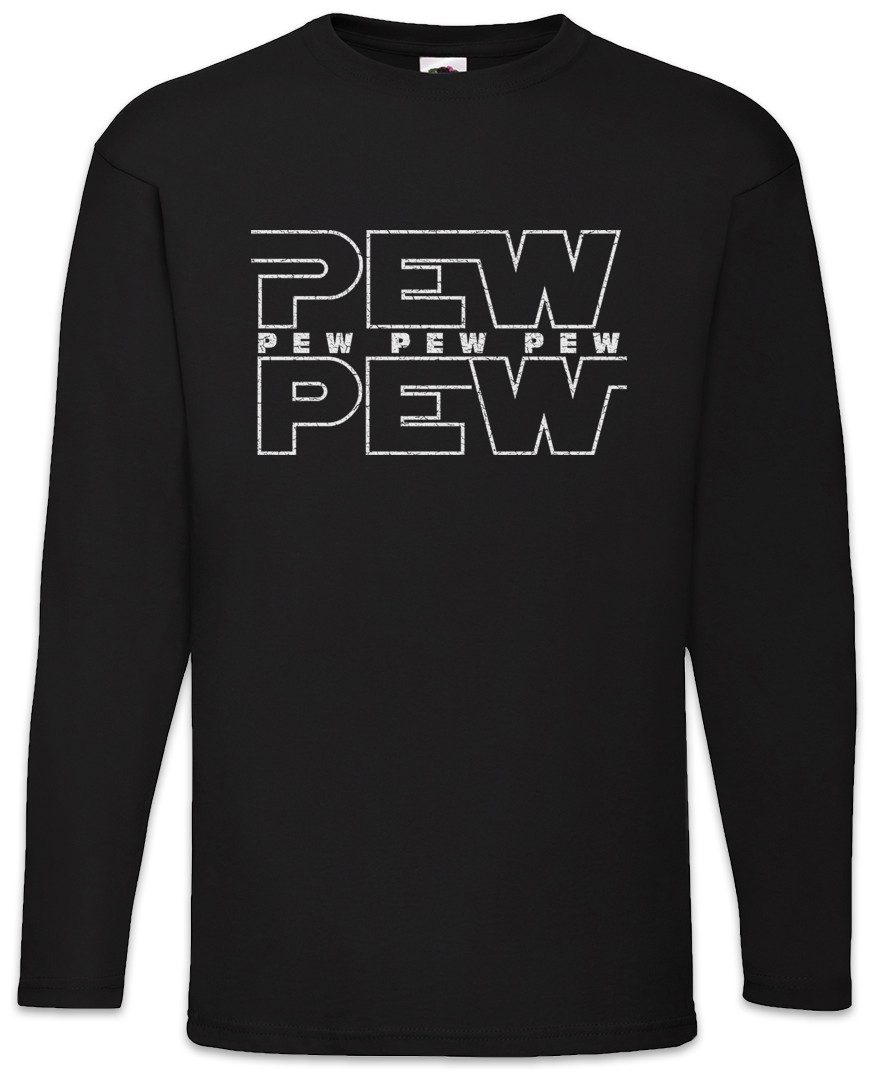 Langarmshirt Pew Pew Langarm T-Shirt Wars Solo X Red Star Krieg Allianz Sterne Han