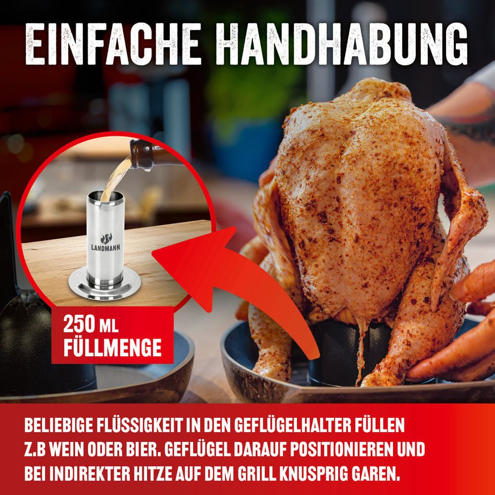 LANDMANN Hähnchenbräter, Edelstahl