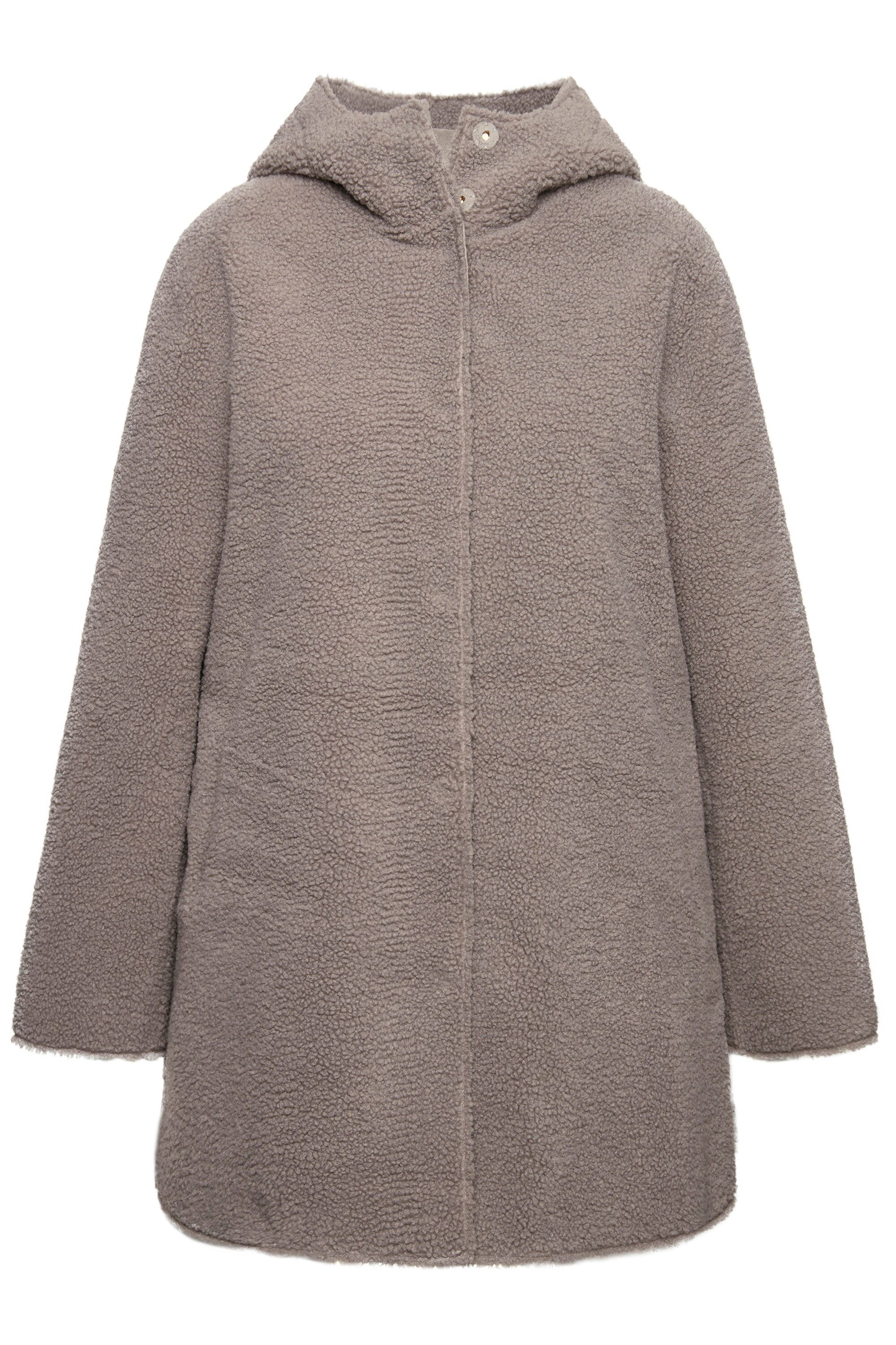 Ulla Popken Parka Teddyjacke A-Linie angeschnittene günstig online kaufen