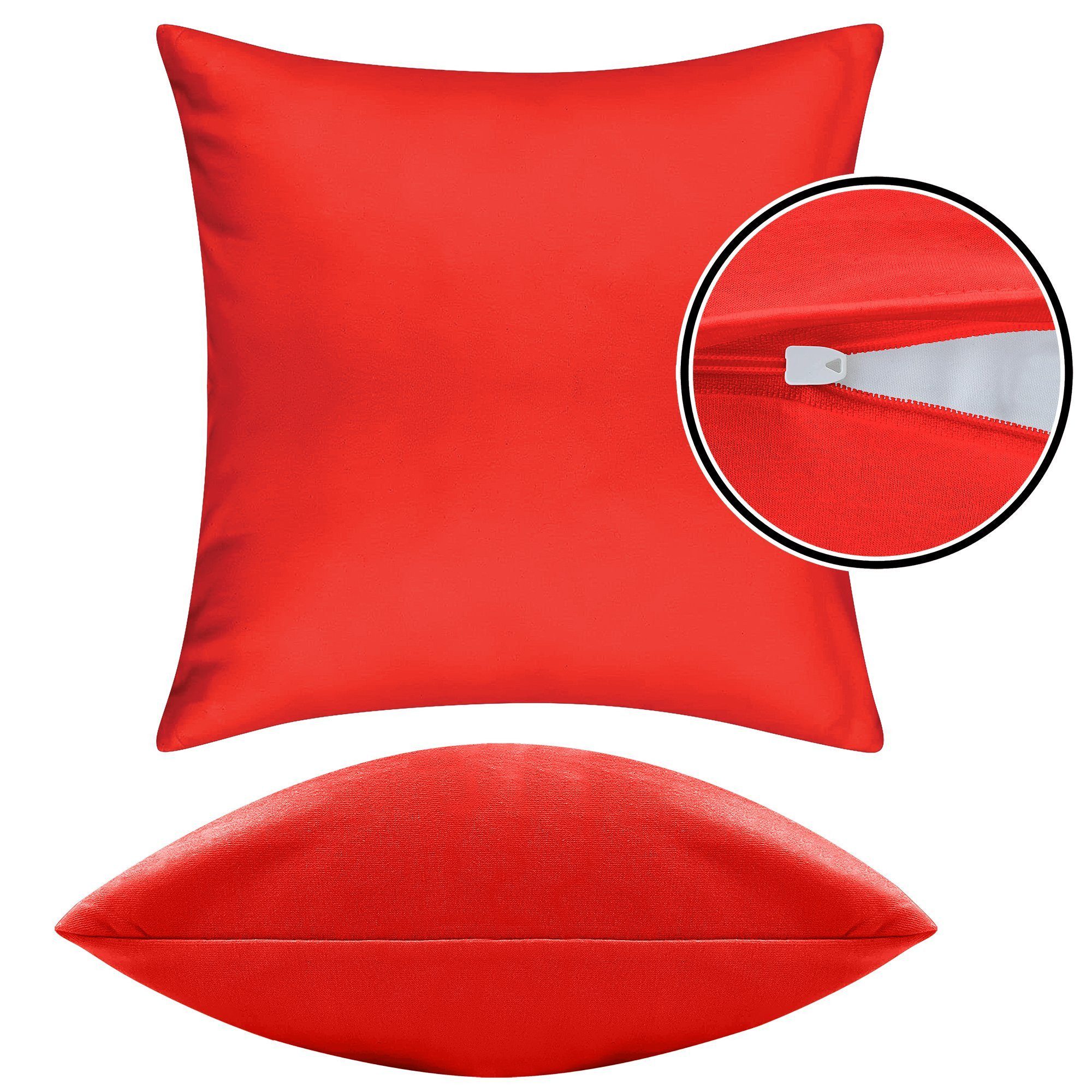 Pataya Kissenbezug 100% Baumwolle, weiche Kopfkissenbezug, Kissenhülle, Kissenbezüge, (2 Stück), Weich und Atmungsaktiv, Jersey, 140 g/m² – Bild 4 von 5