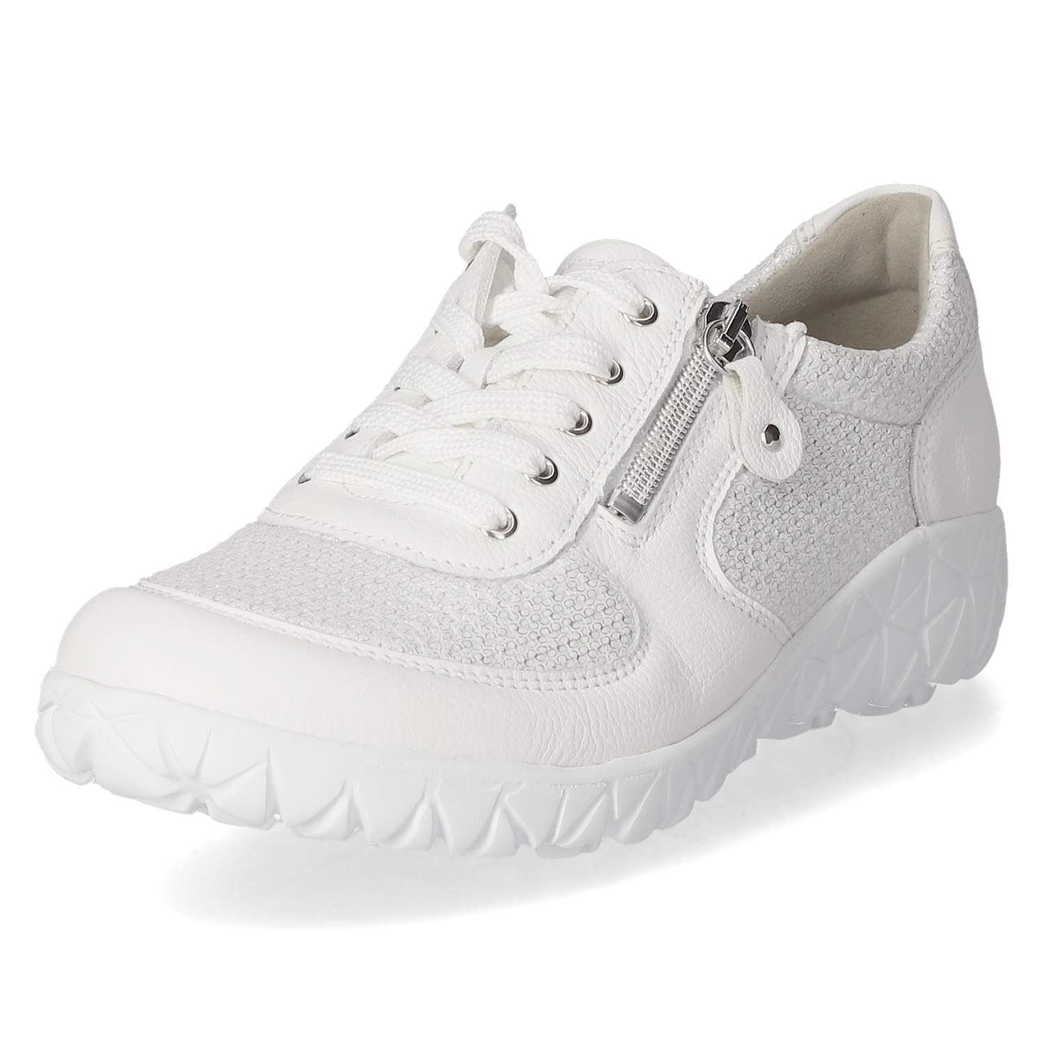 Waldläufer Waldläufer H89001-244/663 Damen Leder & Textil white Schnürschuh