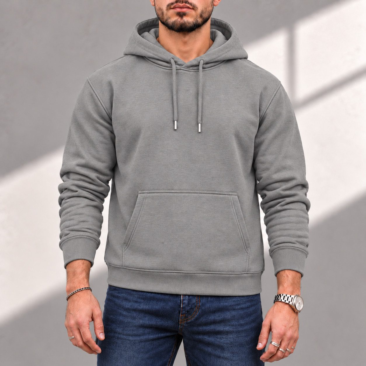 S&S Kapuzensweatshirt Hoodie Herren Kapuzenpullover Moderne Sweatshirt Baumwollmischung (Packung, 1-tlg) Fleece Pullover Hoody