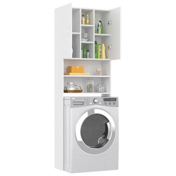 vidaXL Waschmaschinenumbauschrank Waschmaschinenschrank Weiß 64x25,5x190 cm