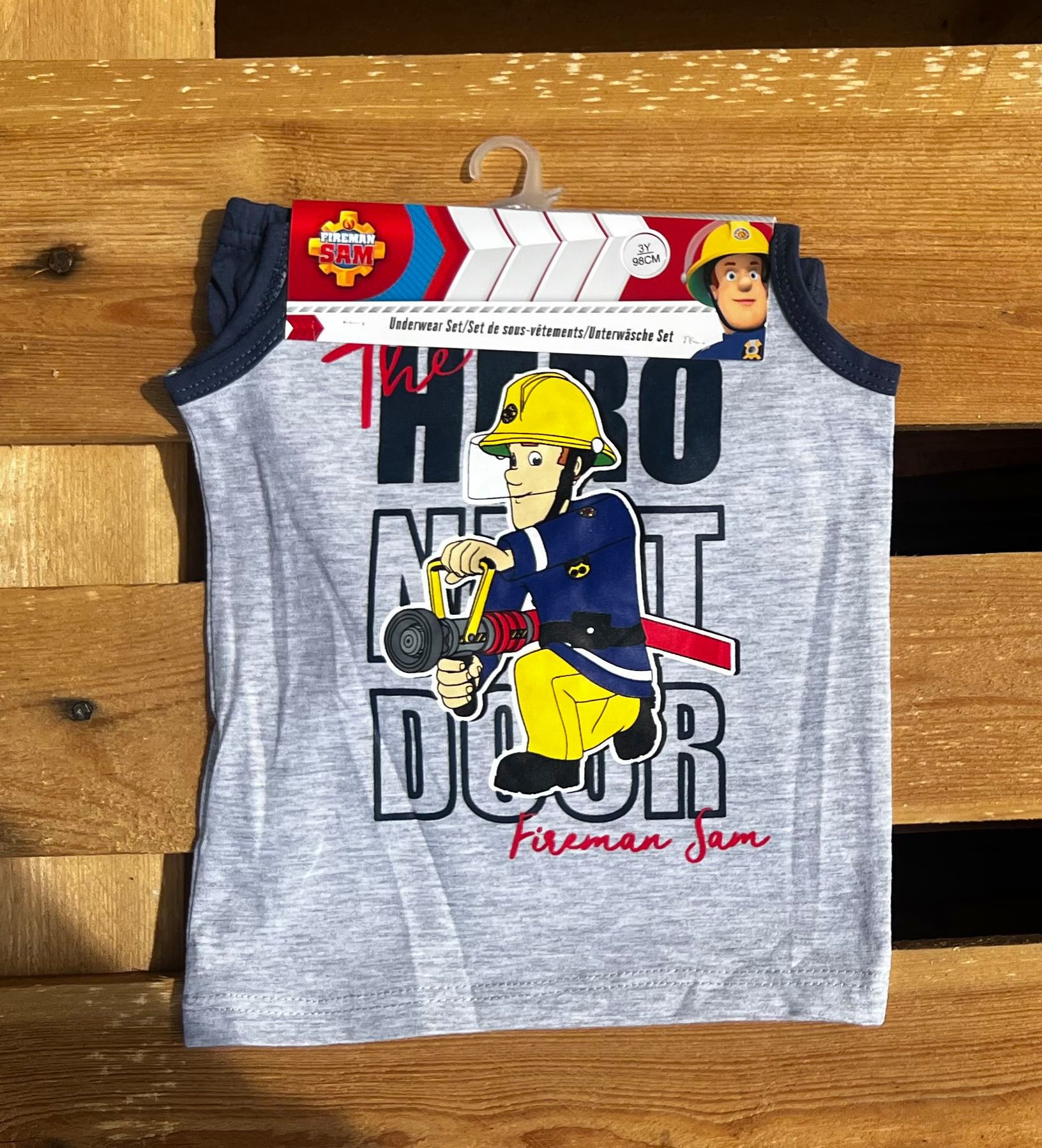Feuerwehrmann Sam Hemd & Hose Feuerwehrmann Sam Jungen Unterhemd + Slip Set 2 - 7 Jahre (Set) Dopperpack Kinderunterwäsche