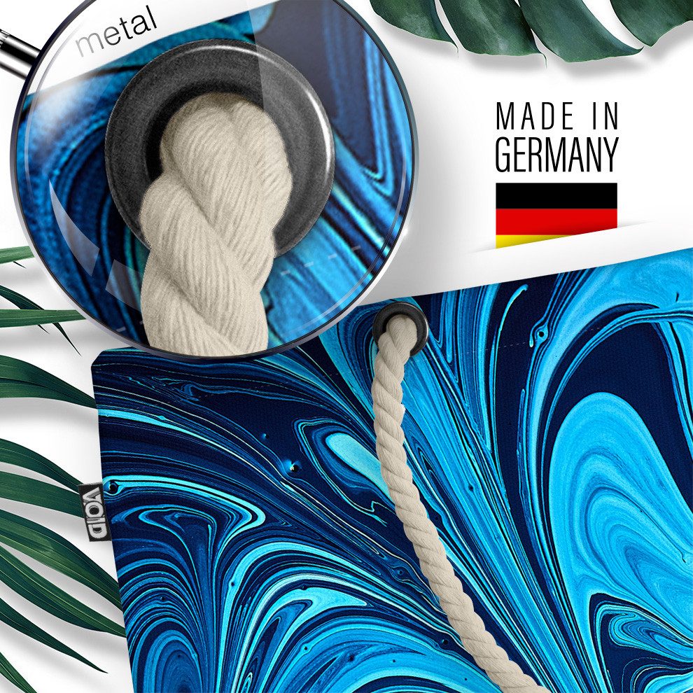 VOID Strandtasche (1-tlg), Abstraktes Wasser Meer Beach Bag Kunst Blau Design Sommer-Muster mari