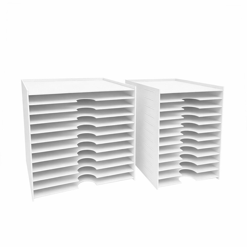 HR Direktverkauf GmbH Briefablage Organizer für Papier und Dokumente - nachhaltige Ablage mit 12 Fächern (15-St)