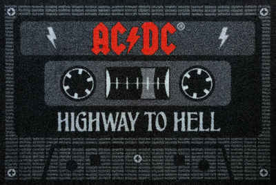 Fußmatte AC/DC Fußmatte Tape Kassette, Close Up, Höhe: 40 mm