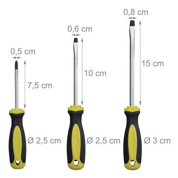 relaxdays Schraubendreher 6-tlg. Schraubendreher Set