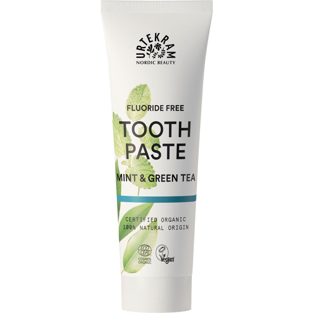 Urtekram Zahnpasta Mint Green Tea Toothpaste, Grün, 75 ml