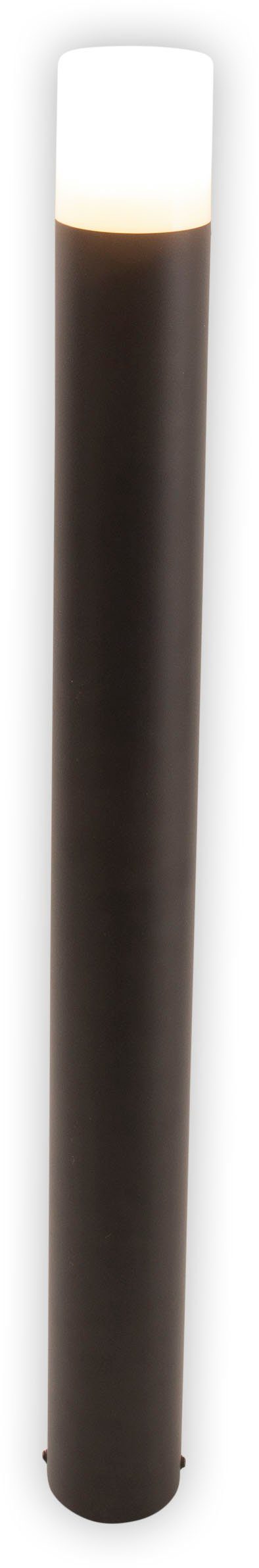 näve Sockelleuchte Torcia, ohne Leuchtmittel, Aluminium schwarz 1 x E27 exkl. Leuchtmittel IP44 Höhe 80cm
