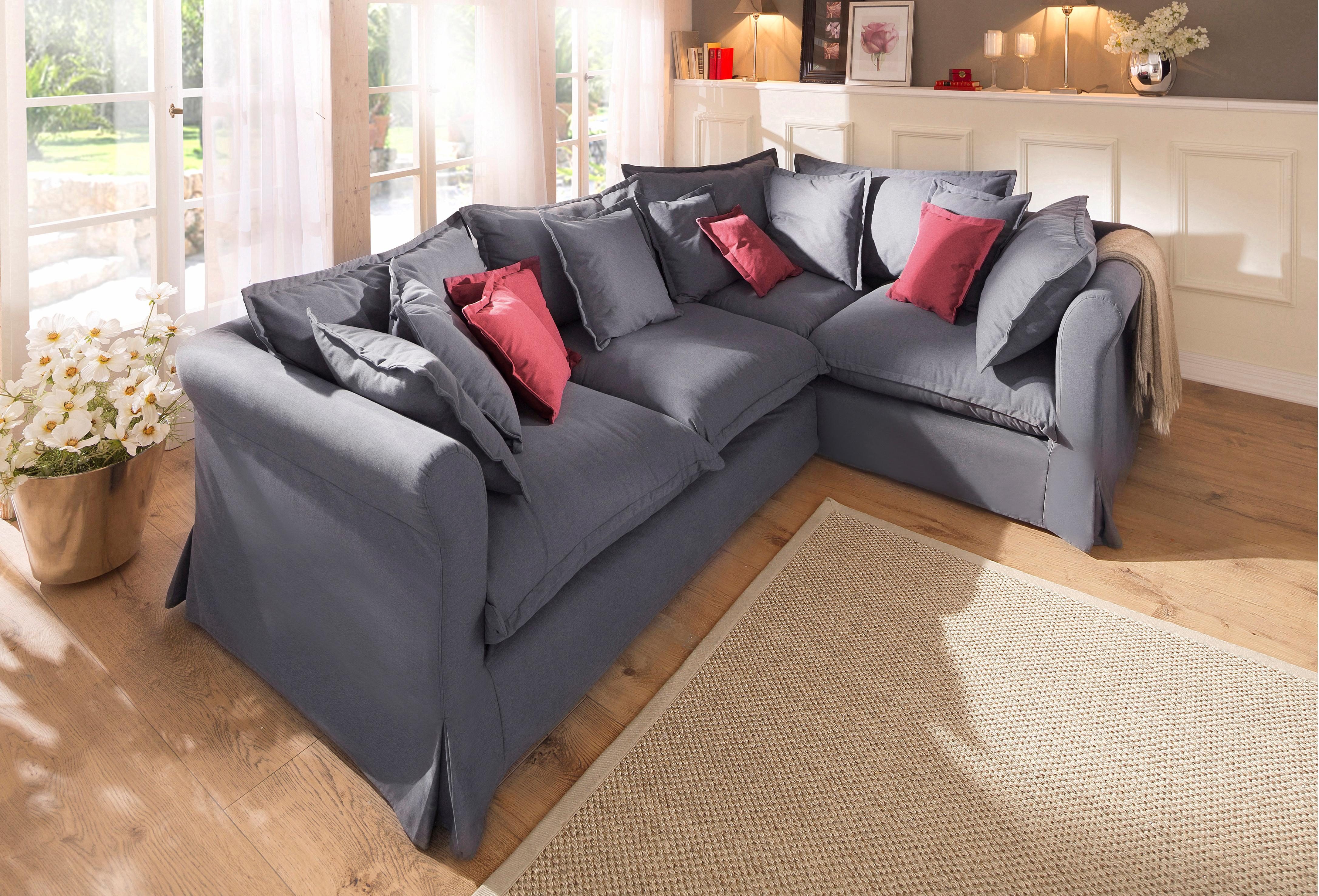 Home affaire Ecksofa »Luise«, mit vielen losen Kissen und abnehmbarer Husse-Otto