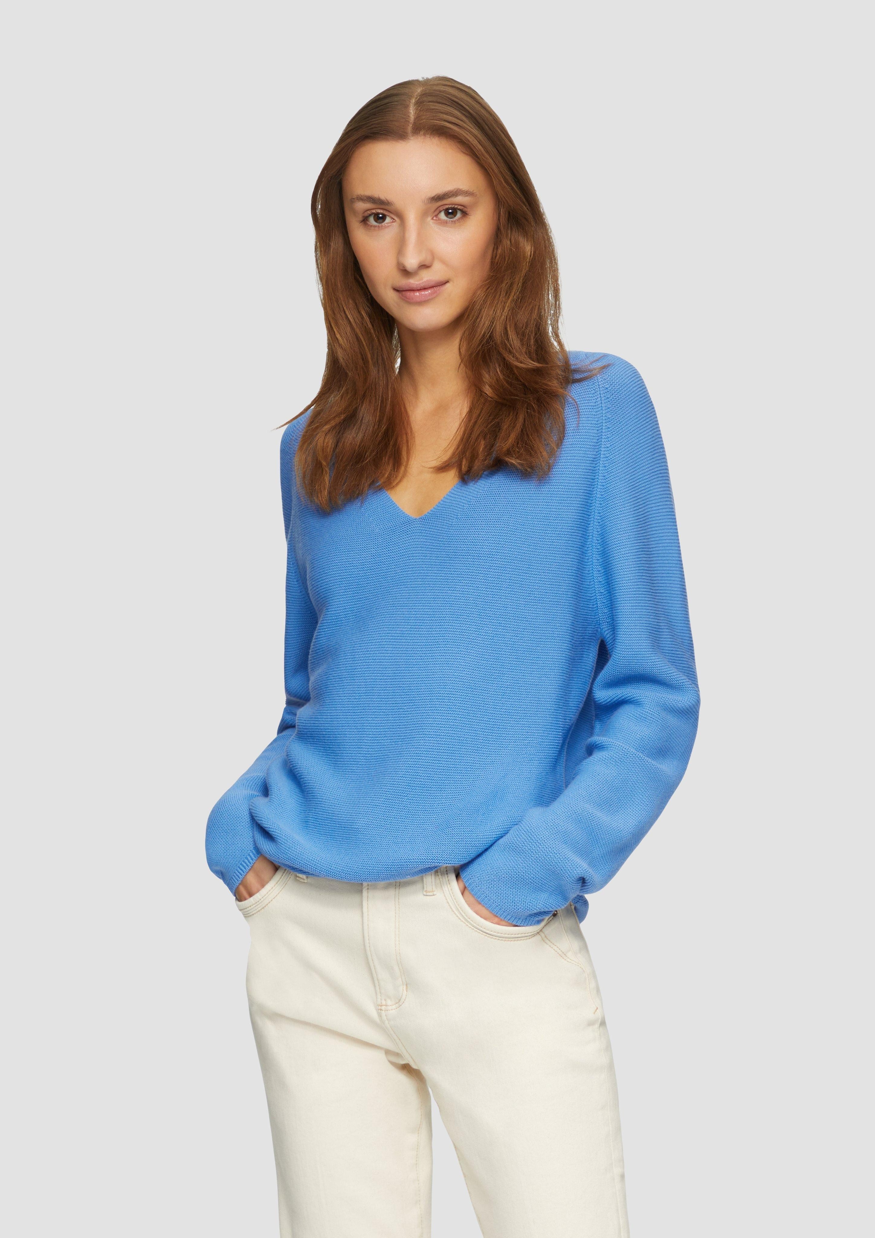 s.Oliver Strickpullover mit U-Boot Ausschnitt günstig online kaufen