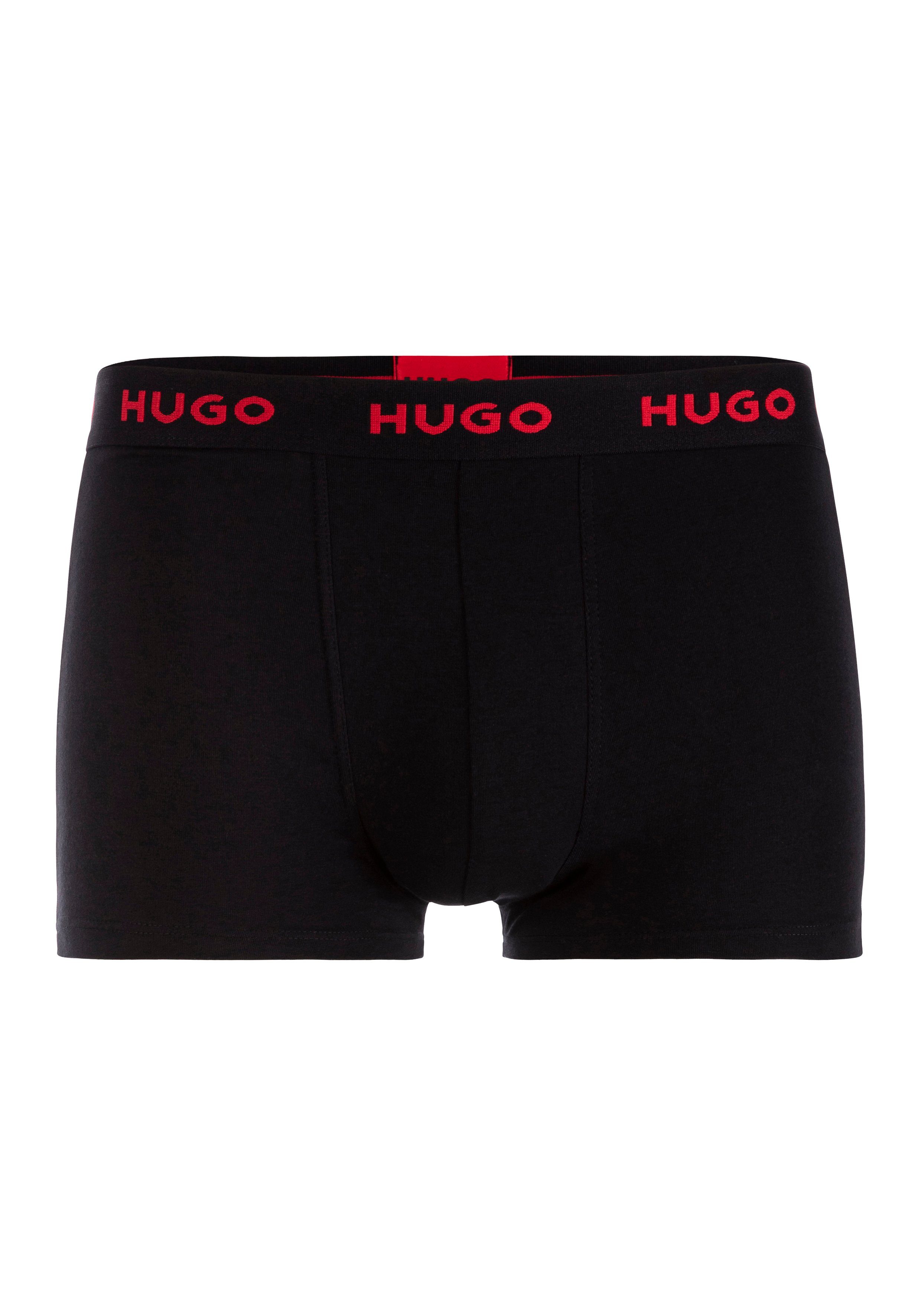 (Packung, HUGO 3er-Pack) 3-St., Markenlogo mit Medium_Blue_420 Boxershorts