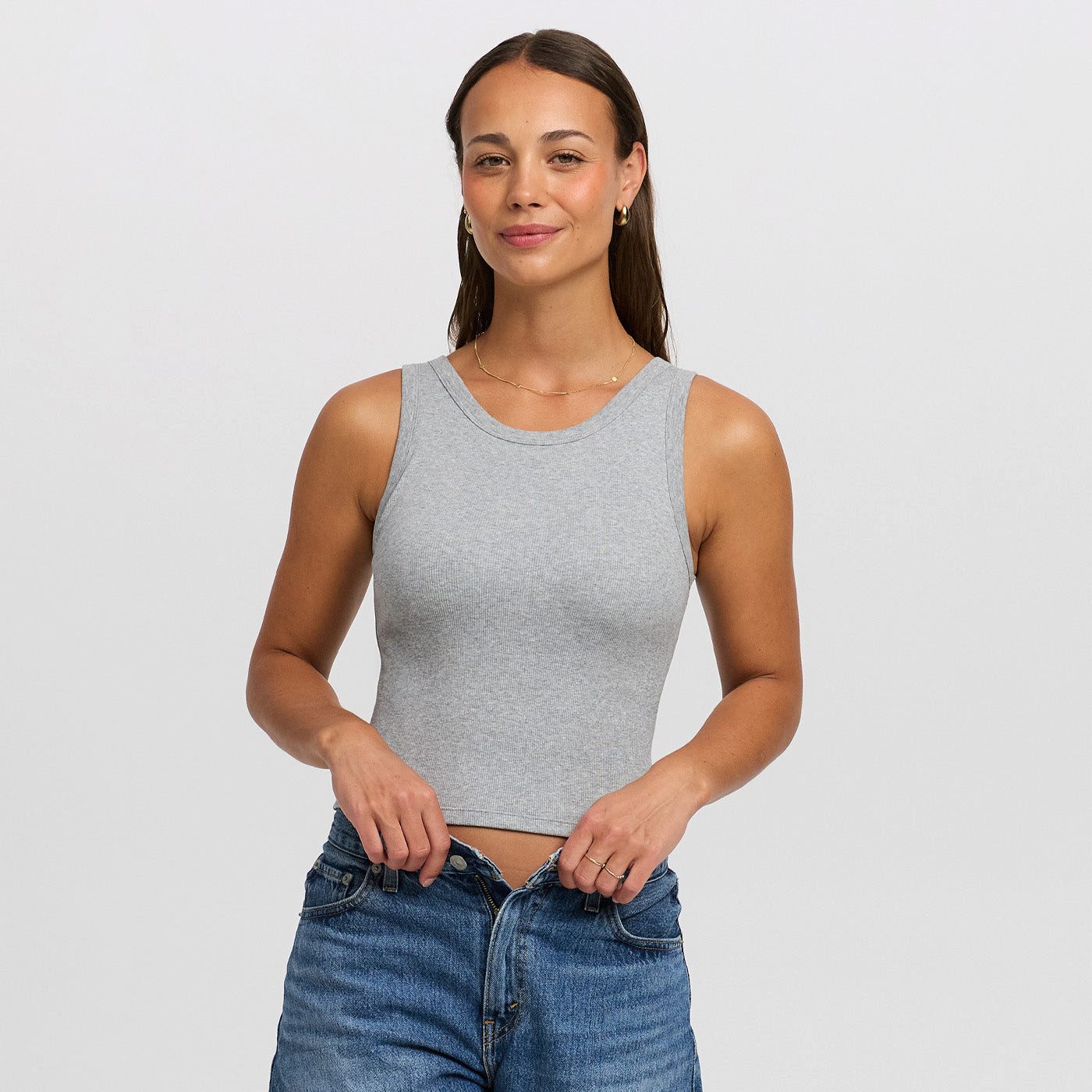 cfab BH-Hemd Tank Bratop-Grey Melange-XL (1-tlg)