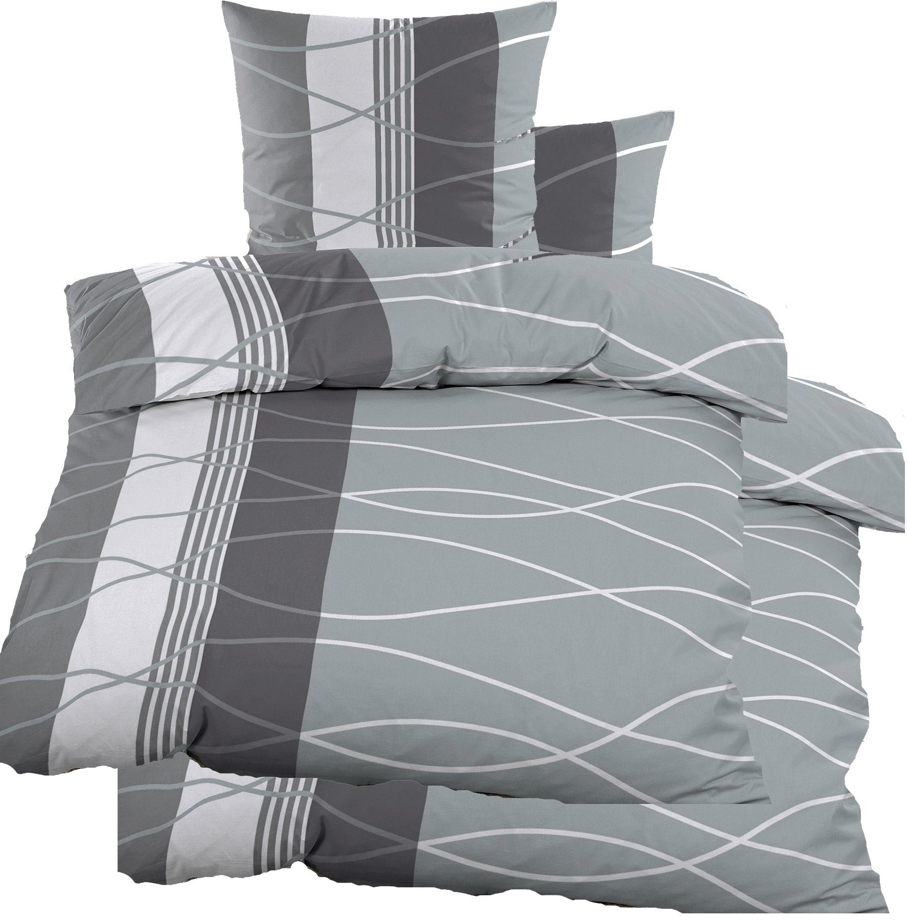 KH-Haushaltshandel Bettwäsche 4-TLG. Biber Winter Bettwäsche 2X (135 x 200 günstig online kaufen