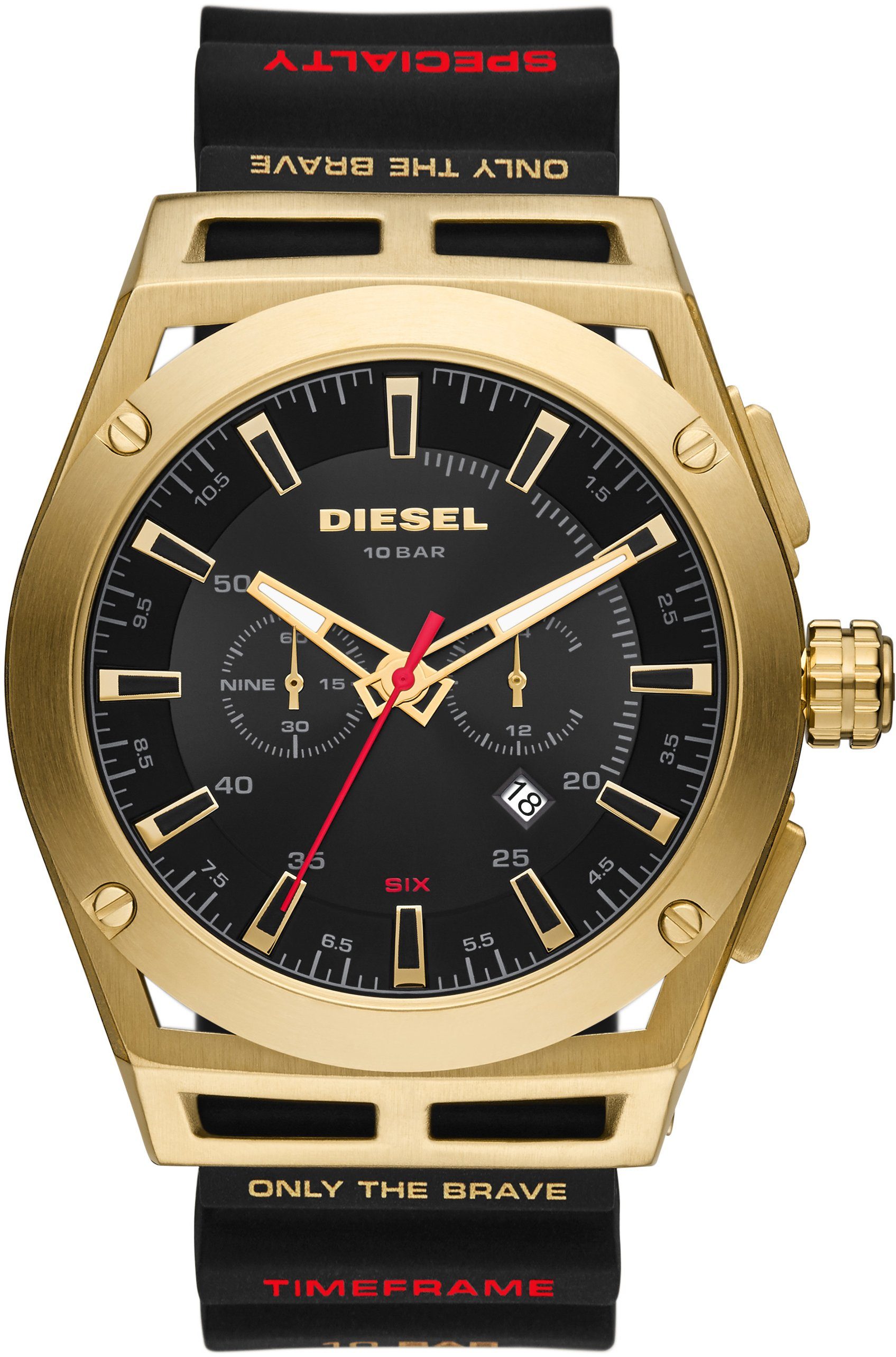 Diesel Chronograph TIMEFRAME, DZ4546, Quarzuhr, Armbanduhr, Herrenuhr, Datum, Stoppfunktion