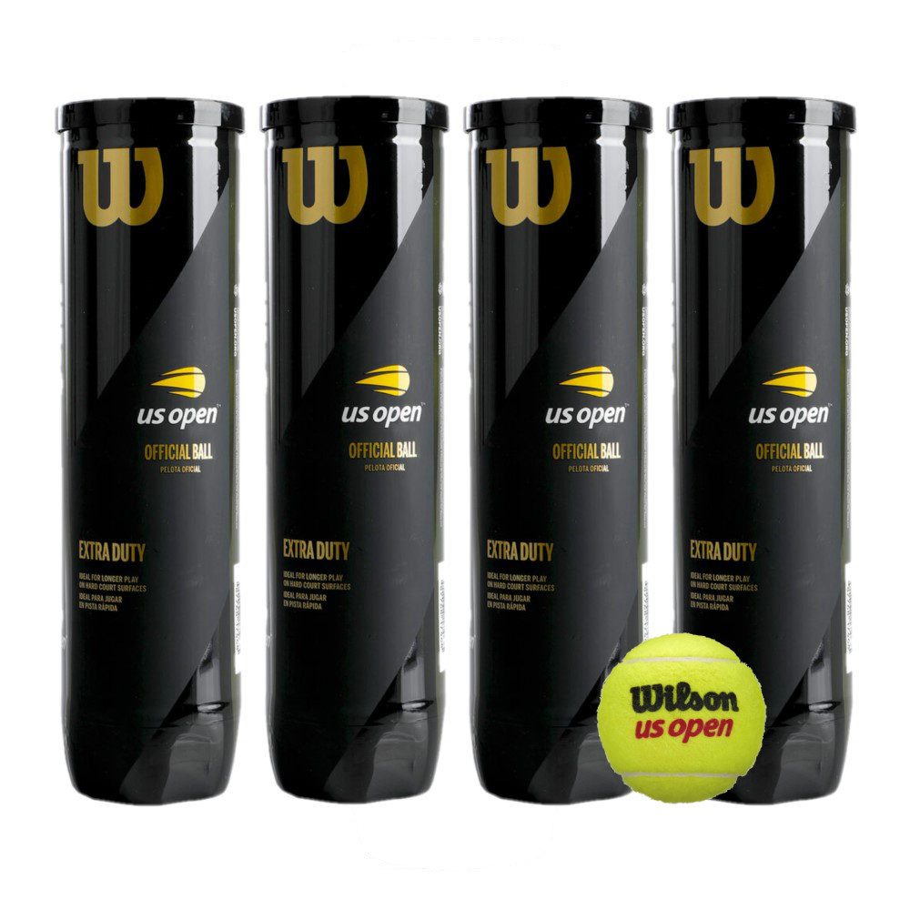 Wilson Tennisball US Open - 16 Tennisbälle - Training und Wettkampf (4 x 4er Dose)