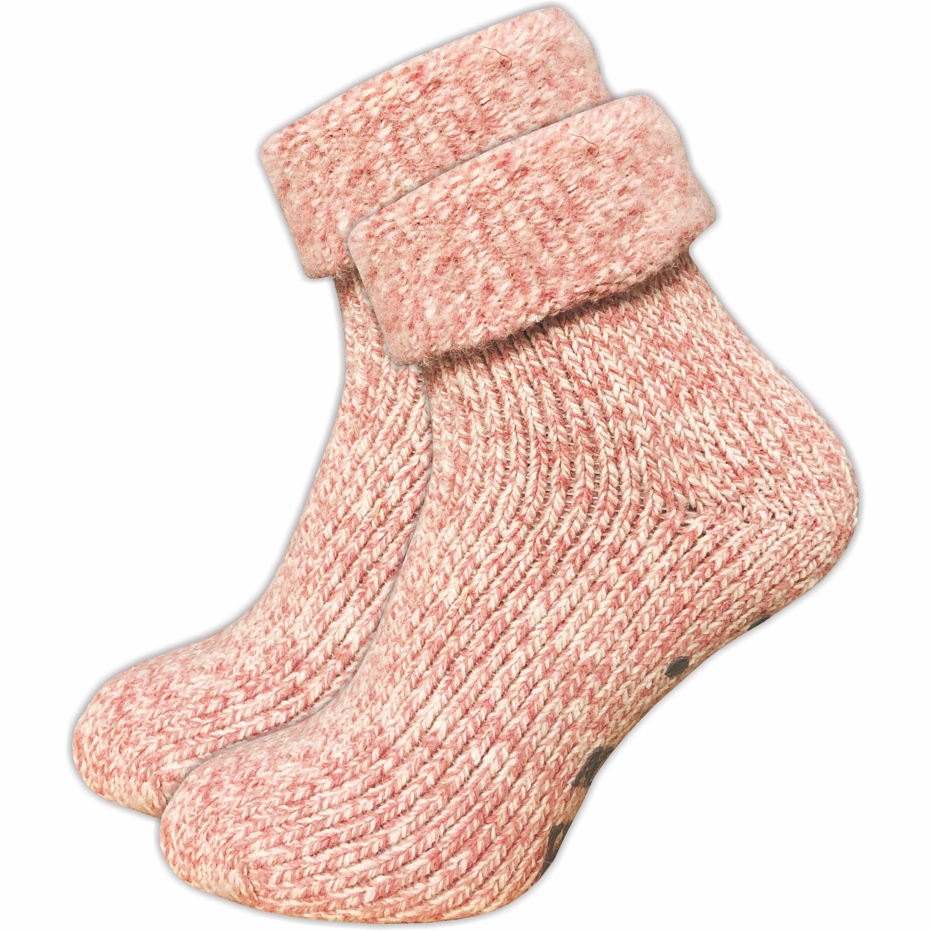 GAWILO ABS-Socken & Füße extra kuschelige & Wolle Hausschuhsocken kalte (1 für mit - Damen - rosa Noppen weich Paar) gegen hilft Rutschfeste warme