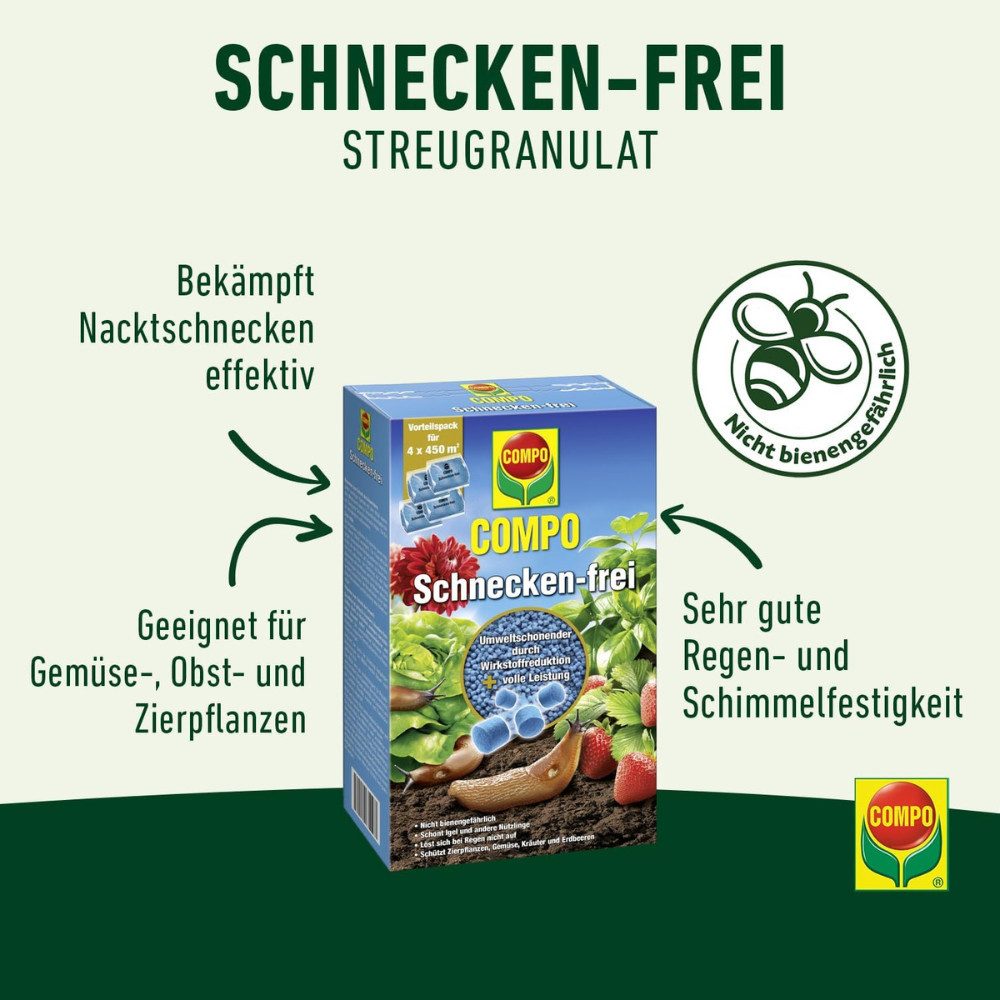 Compo Vergrämungsmittel Schnecken-frei, 900 g, Granulat