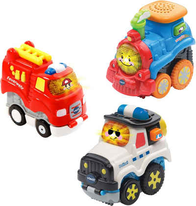 Vtech® Spielzeug-Auto Tut Tut Baby Flitzer, 3er-Set Feuerwehr, Lokomotive, Polizei