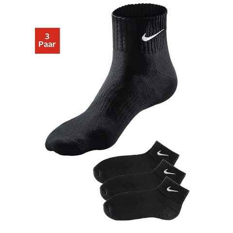 Nike Kurzsocken (3-Paar) mit weichem Frottee