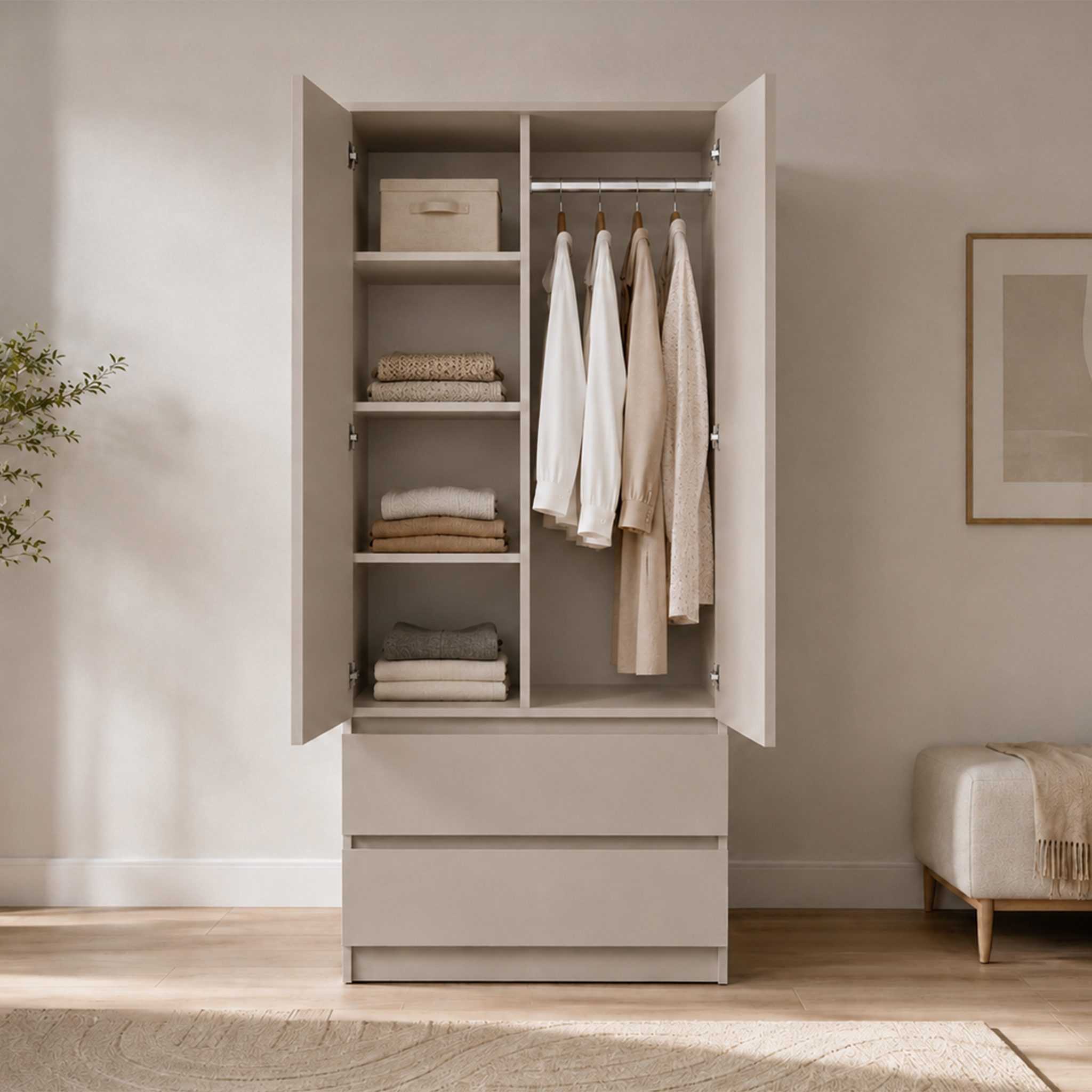 imm24 Drehtürenschrank SOLO 2D2S