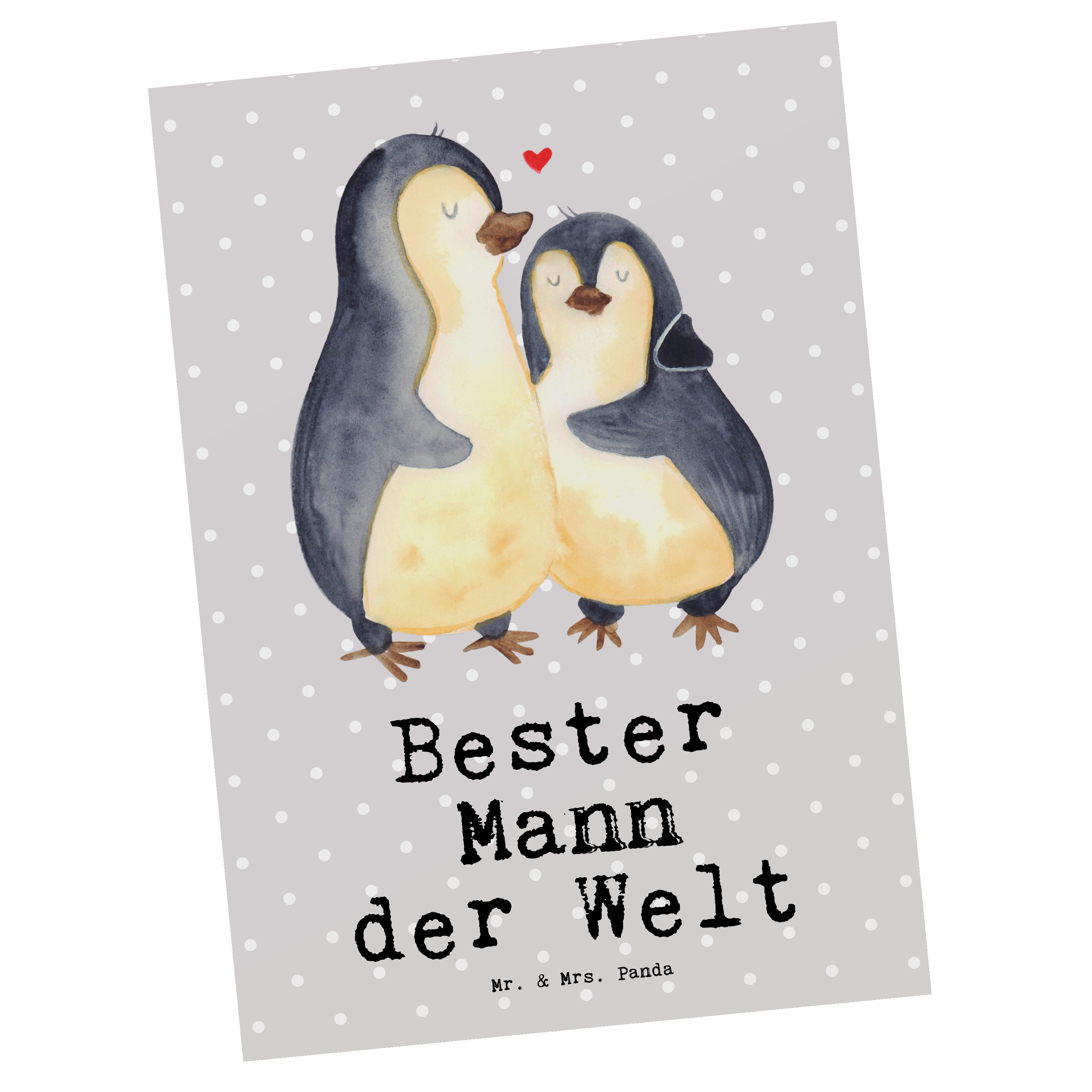 Mr. & Mrs. Panda Personalisierte Grußkarte „Pinguin Marschieren“ – 148x105 Mm, 300 G/m², Mit Umschlag, Für Jeden Anlass