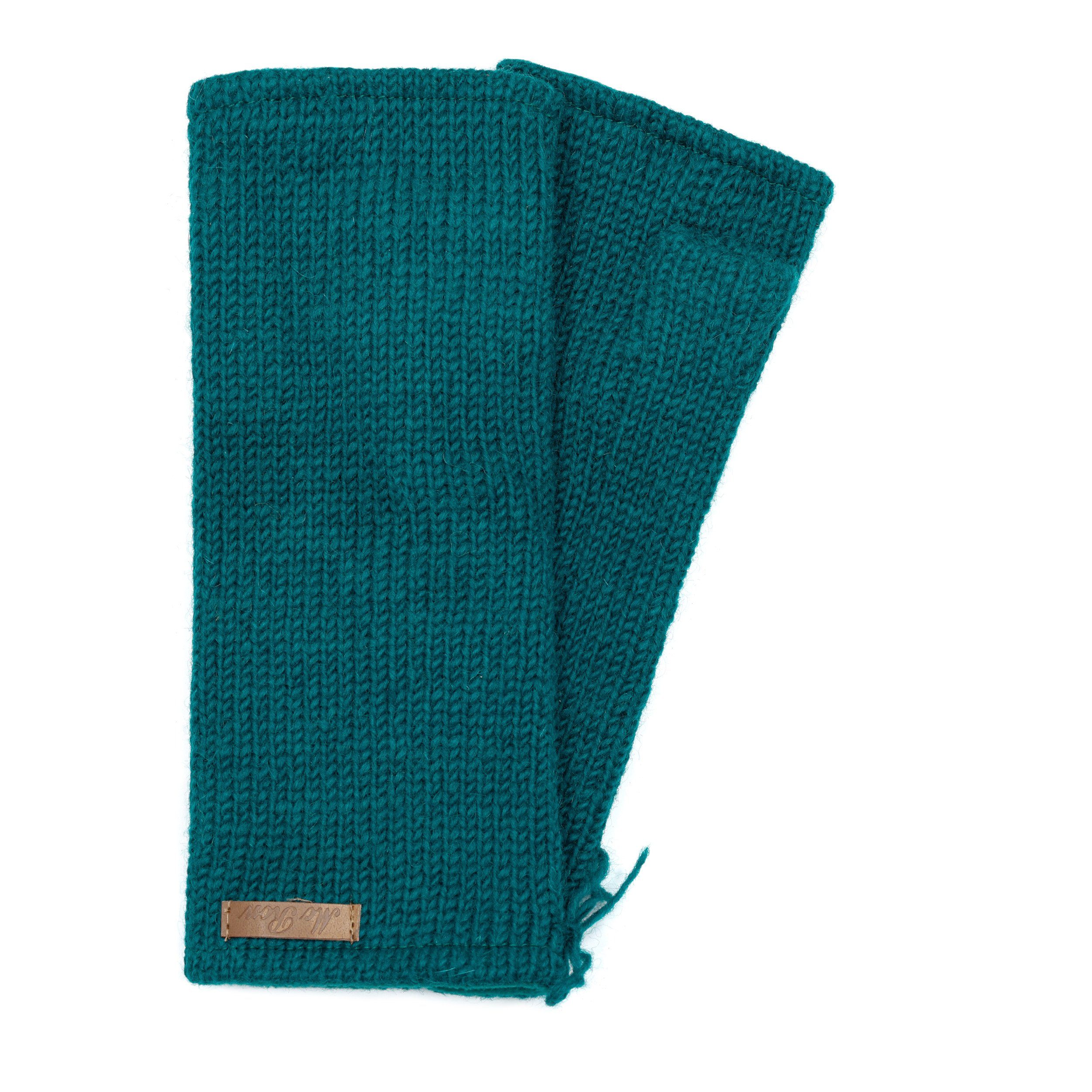 McRon Armstulpen Pulswärmer Modell Reka mit Daumen, mit hohem Schurwoll-Anteil, komplett mit Fleece gefüttert