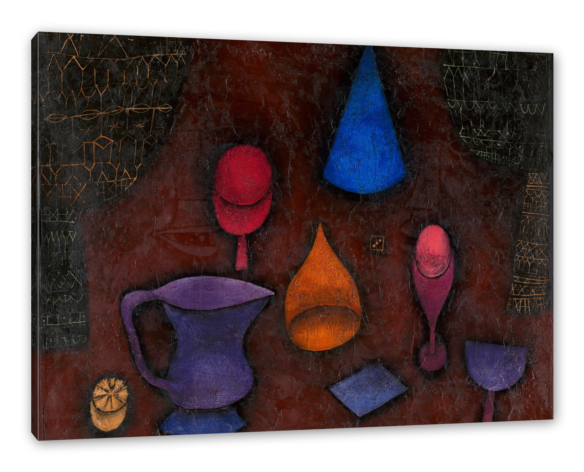 Pixxprint Leinwandbild Paul Klee - Stillleben, Paul Klee - Stillleben (1 St), Leinwandbild fertig bespannt, inkl. Zackenaufhänger