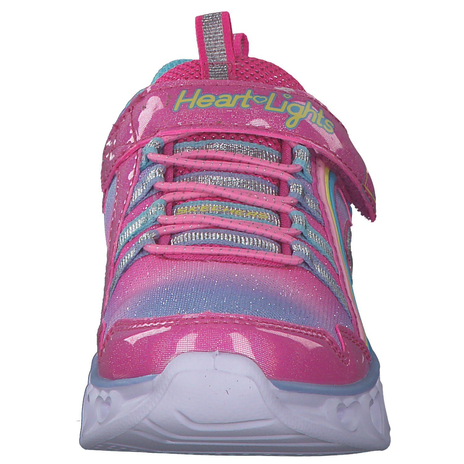 (20202662) Rainbow Pink Sneaker Lux Skechers 302308L Heart Lights Skechers