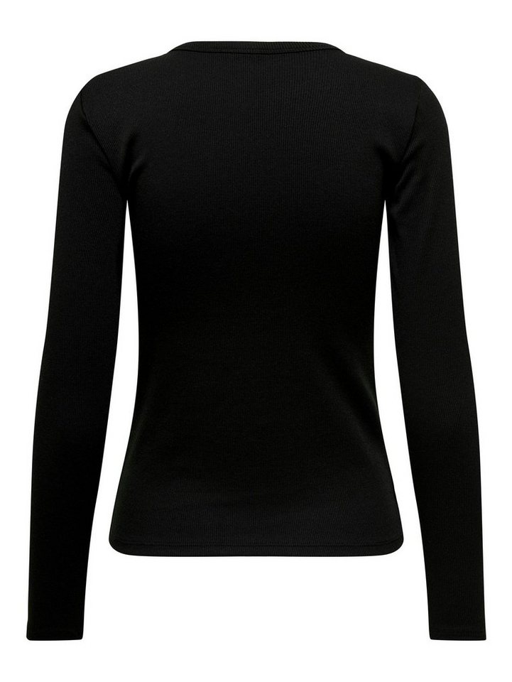 JACQUELINE de YONG T-Shirt Langarm Shirt Dünner Longsleeve Pullover  JDYSOLAR 6931 in Schwarz