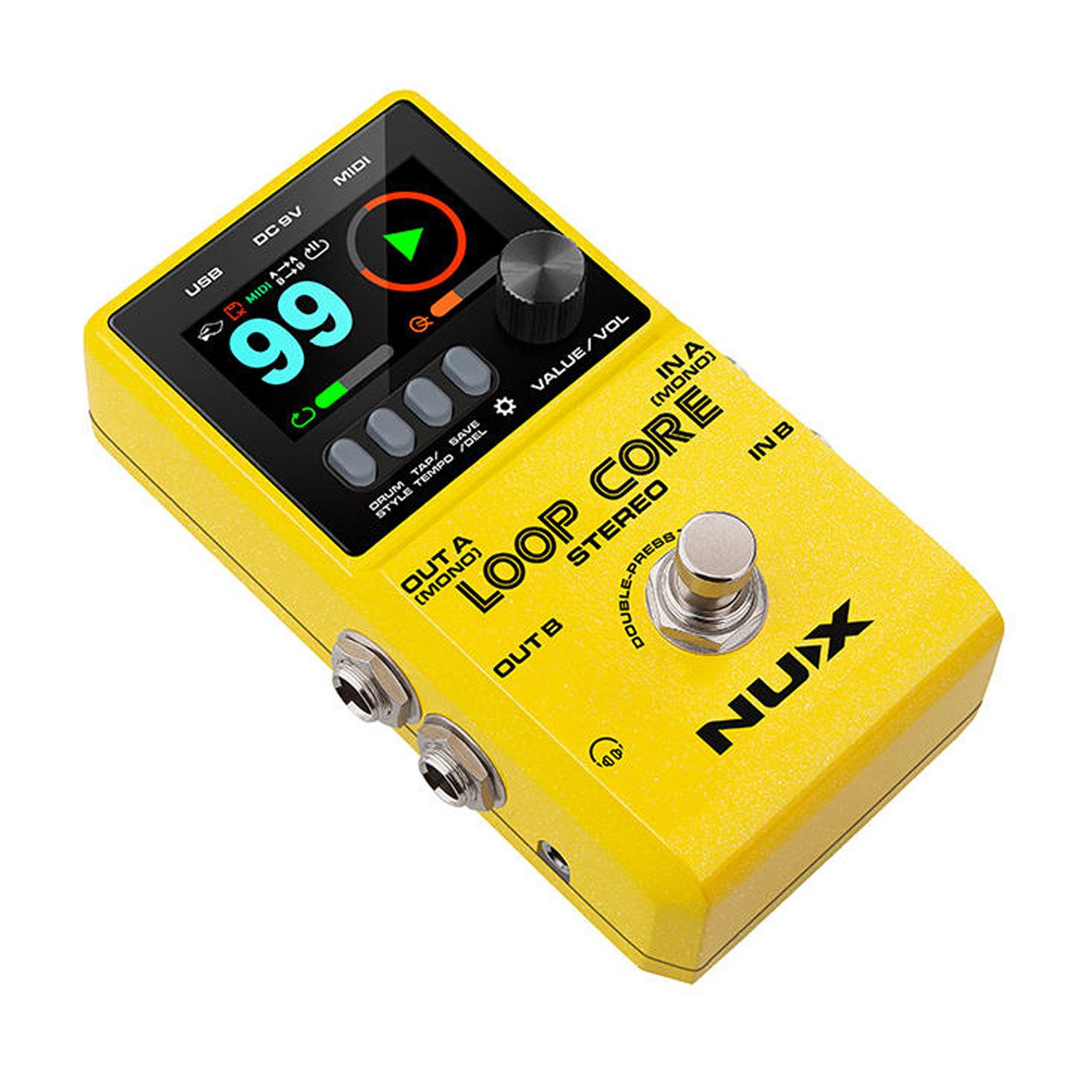 Nux E-Gitarre Nux Loop Core Stereo Effektgerät Looper-Pedal, Effektgerät, Looper, Pedal